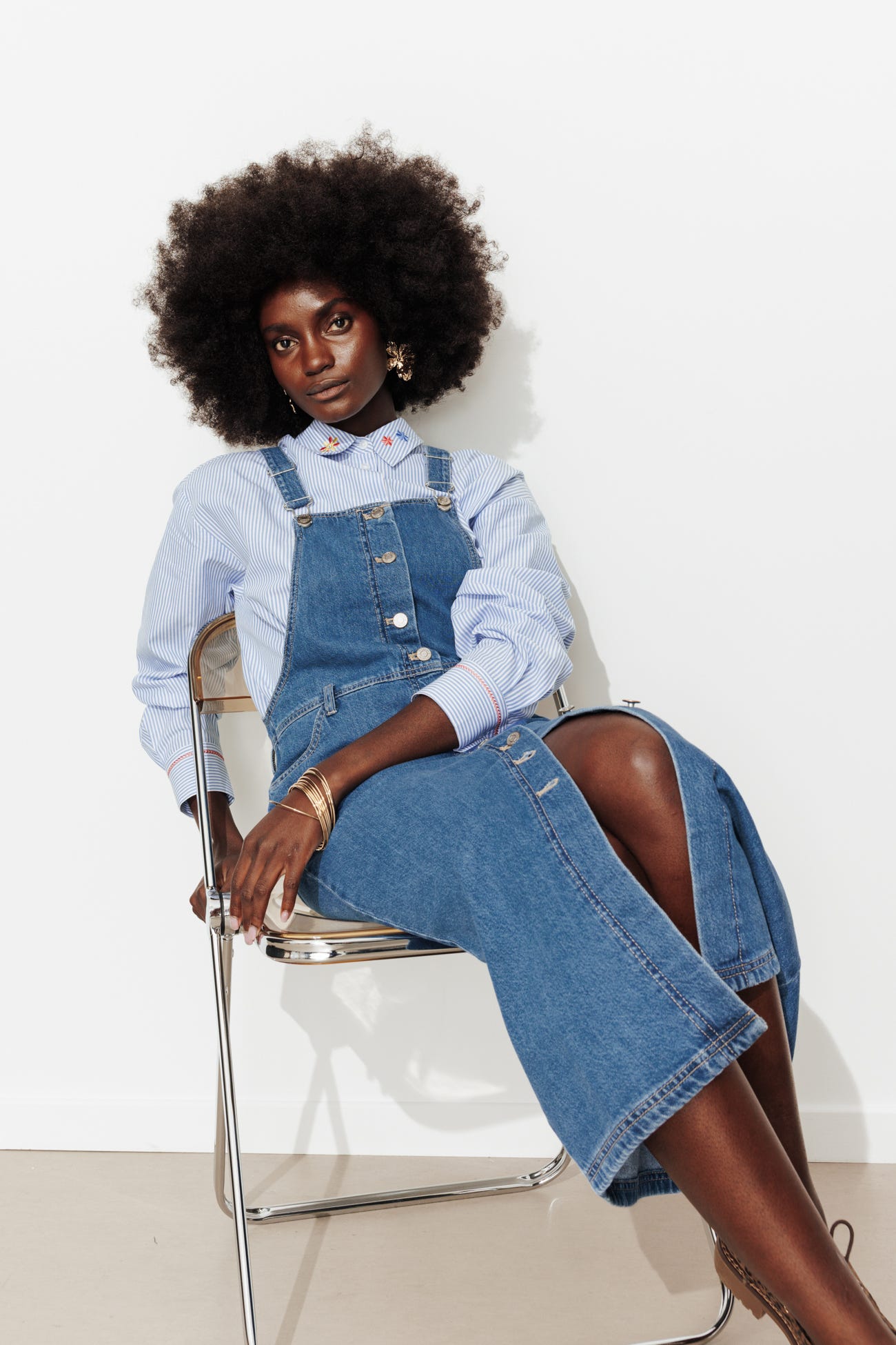 Jeans-Latzkleid