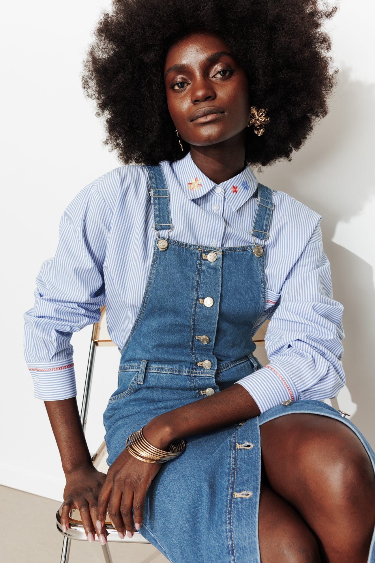 Jeans-Latzkleid