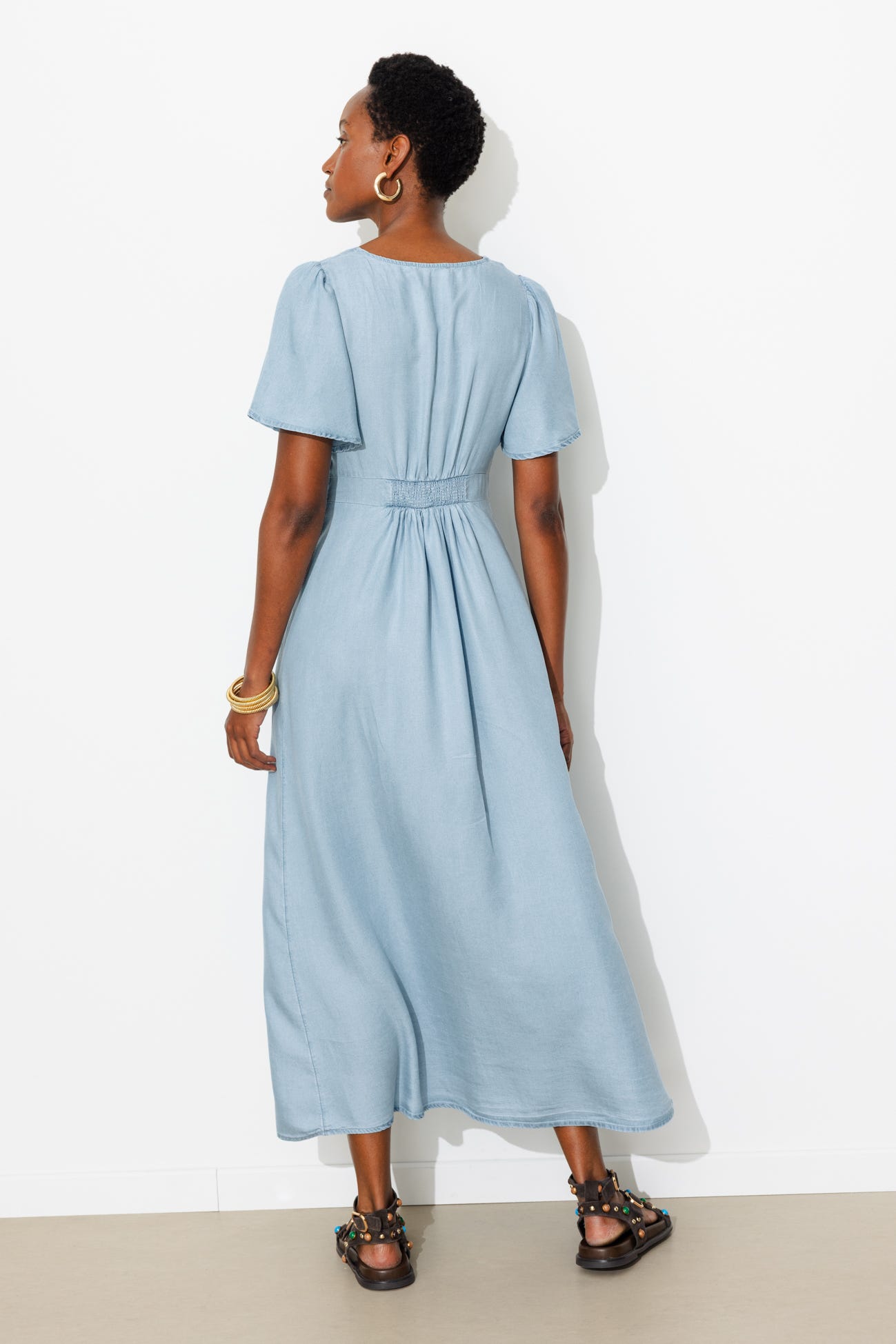 Robe longue en lyocell Femme