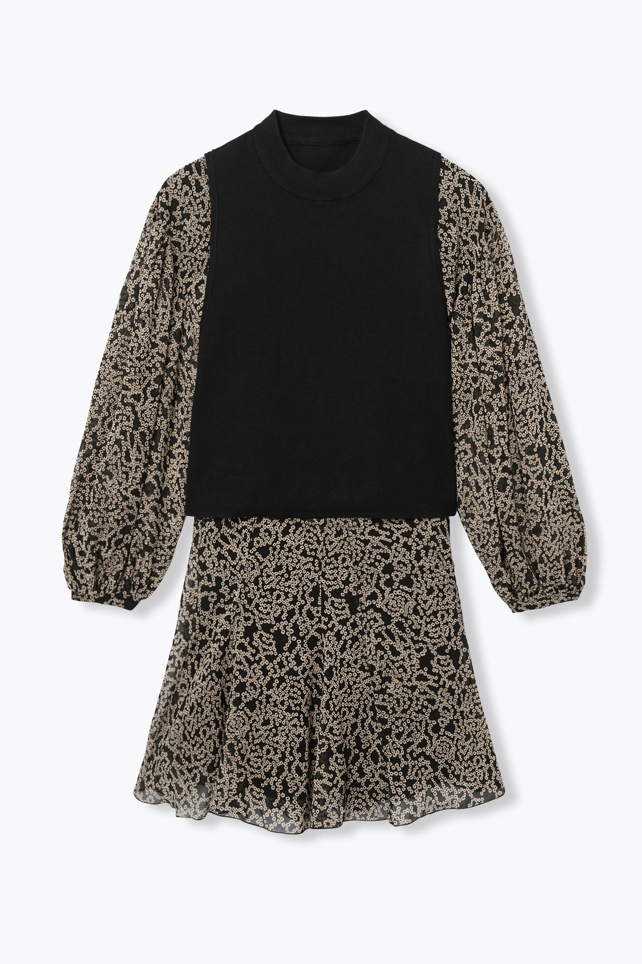 Robe courte effet 2 en 1