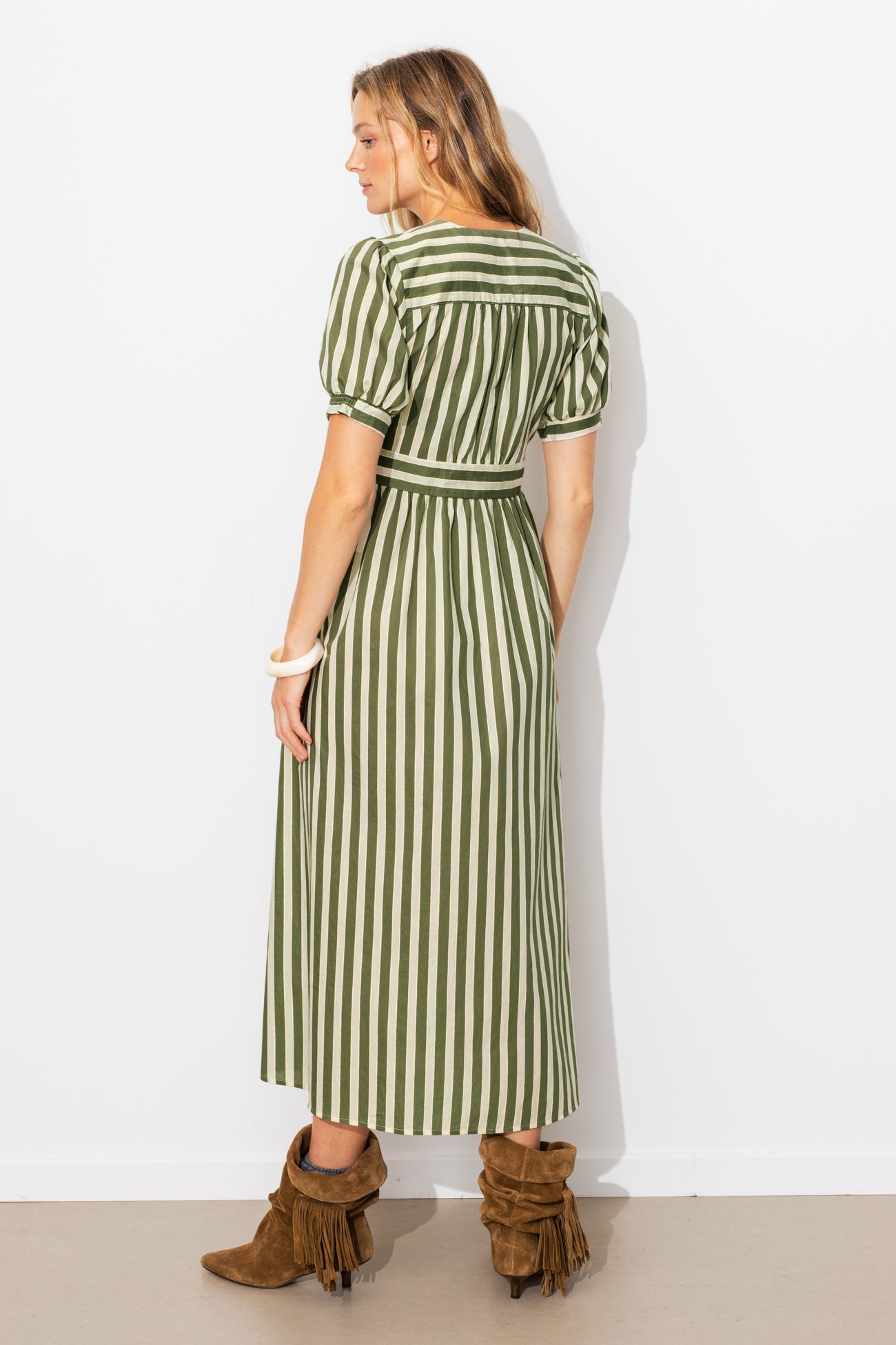 Robe longue rayée Femme