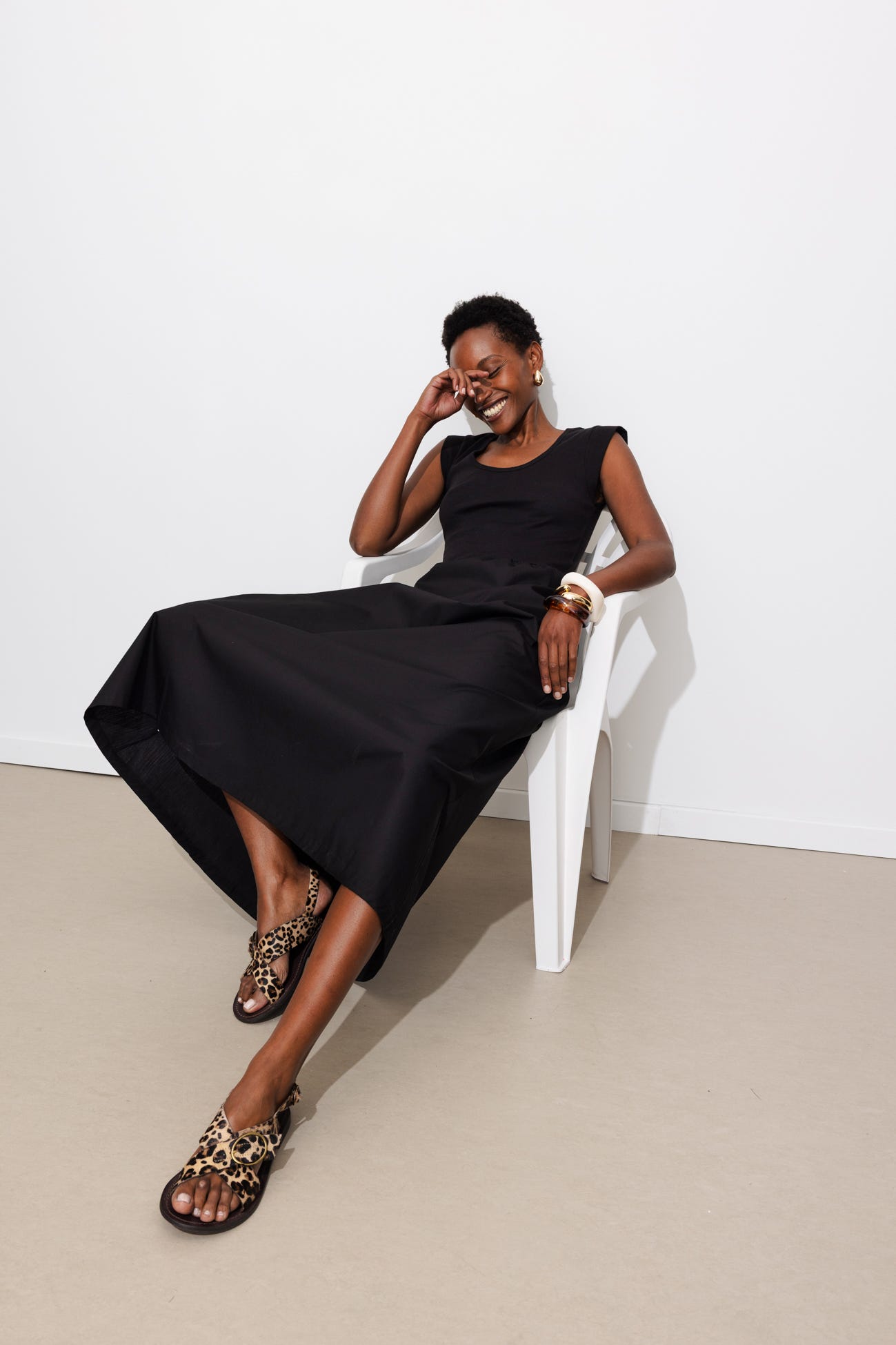Robe-débardeur unie Femme