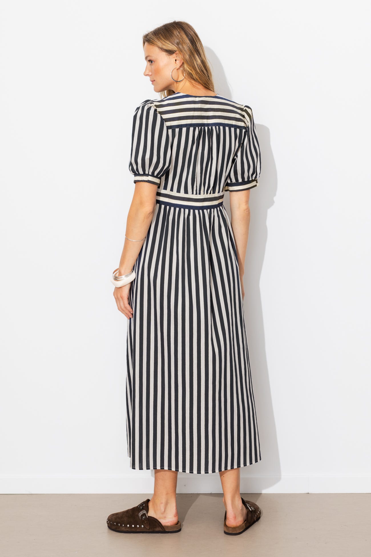 Robe longue rayée Femme