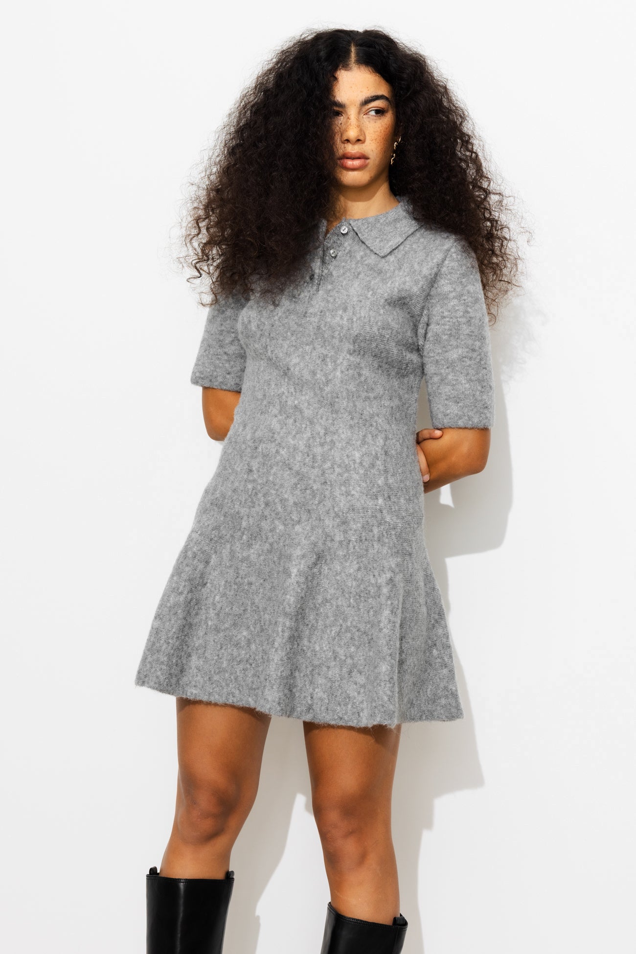 Robe-pull courte Femme - Robe-pull courte Femme -