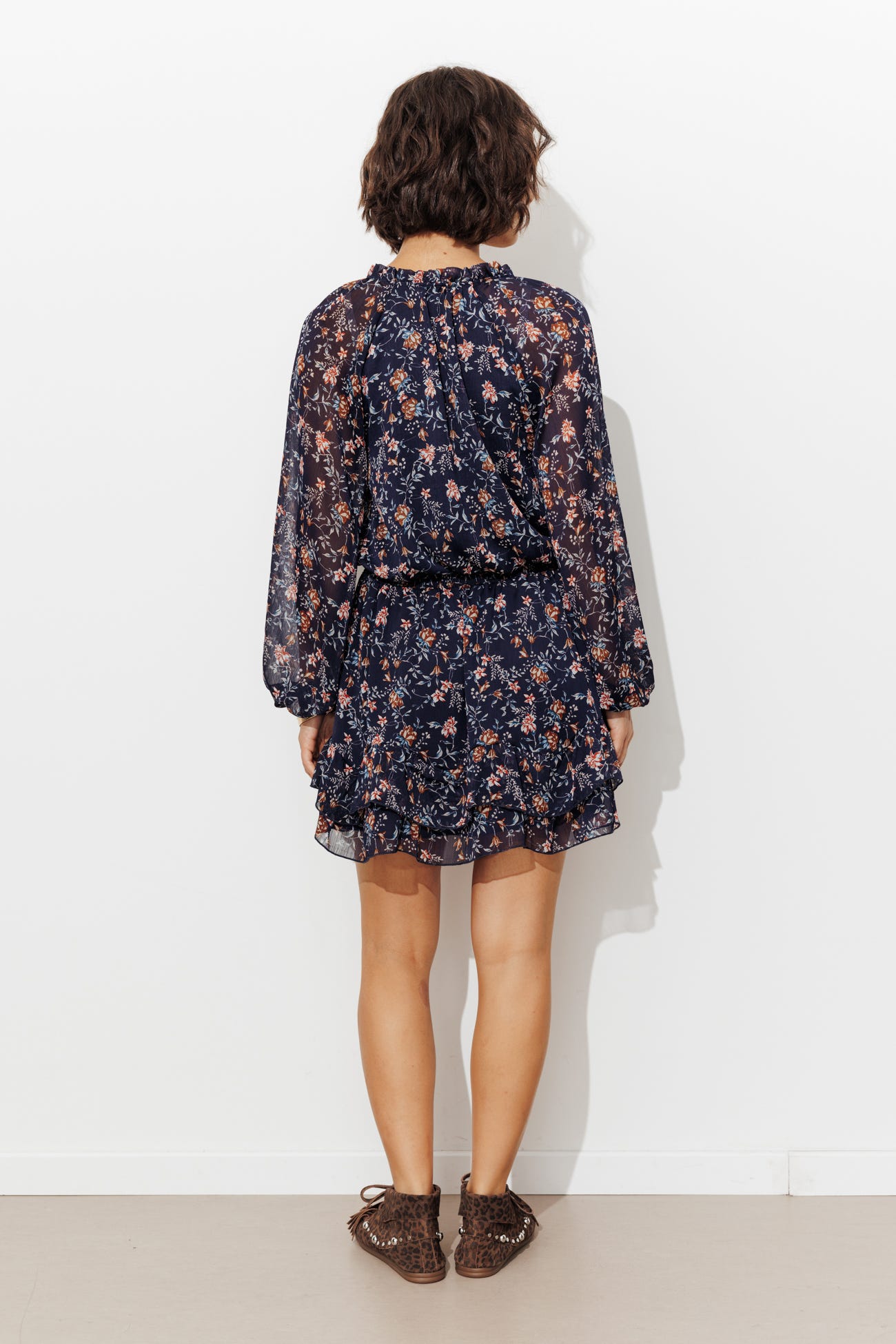 Robe courte imprimée Femme