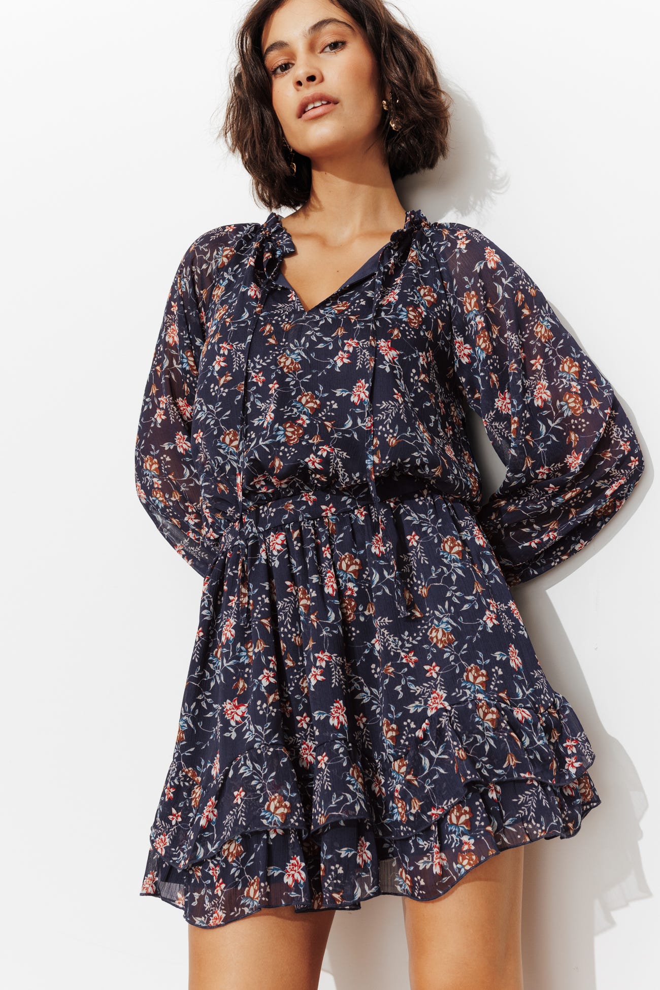 Robe courte imprimée Femme