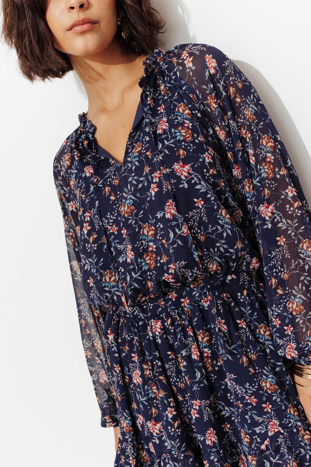 Robe courte imprimée Femme