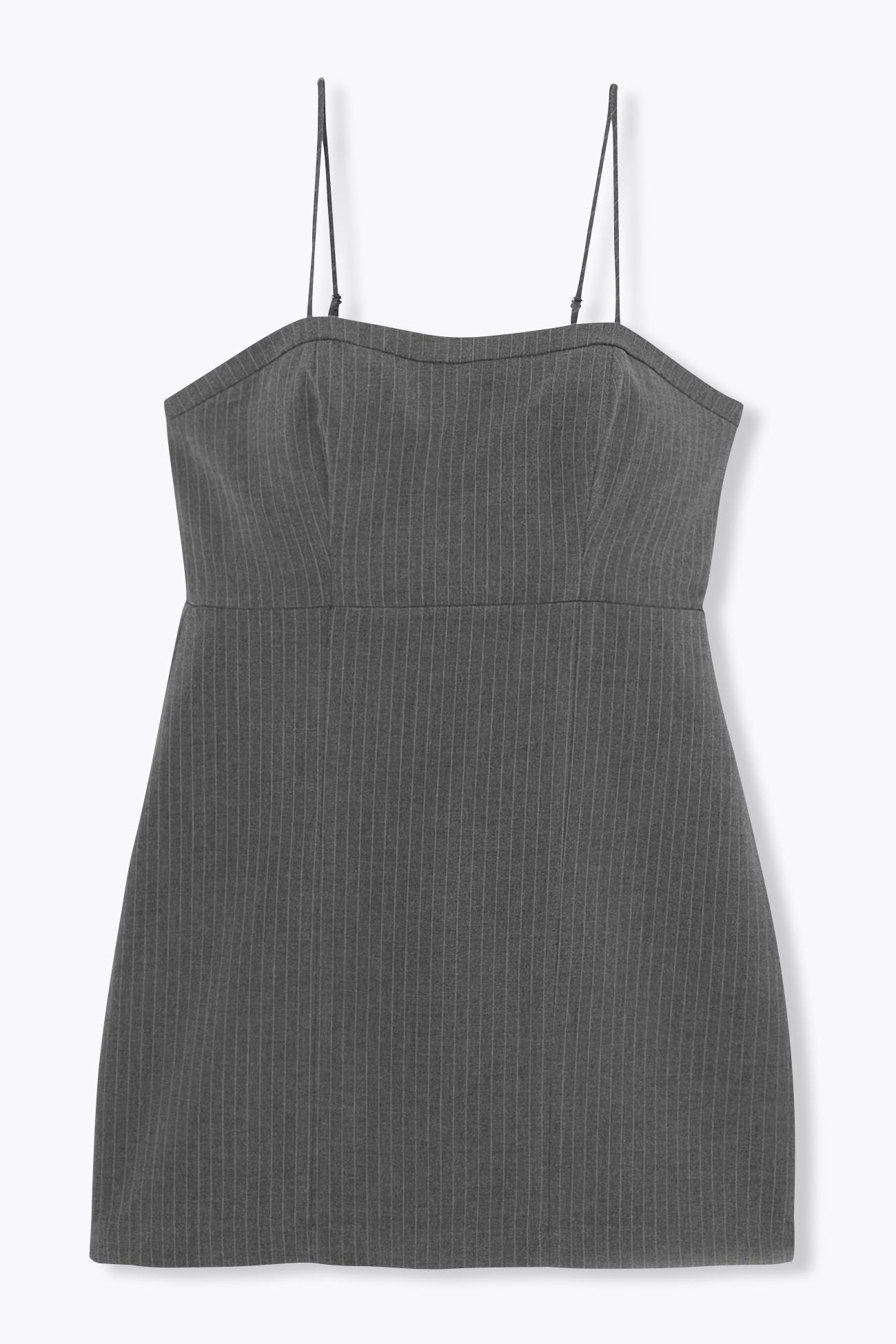 Robe courte bustier à rayures
