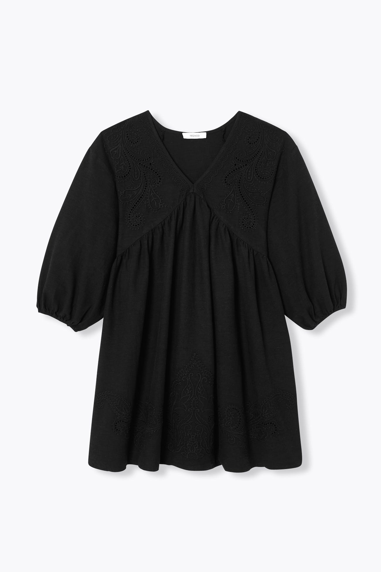 Robe courte brodée Femme