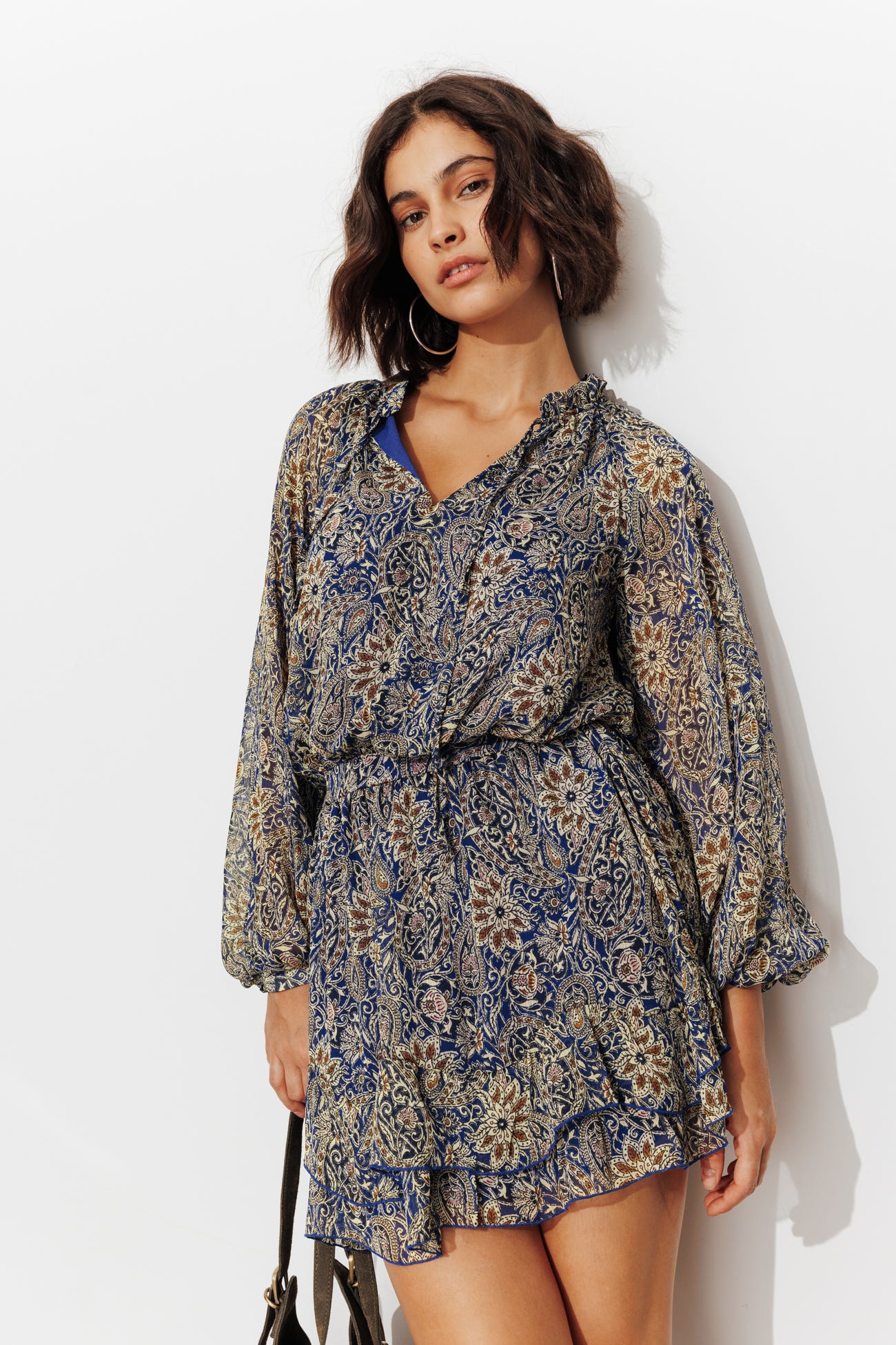 Robe courte imprimée Femme