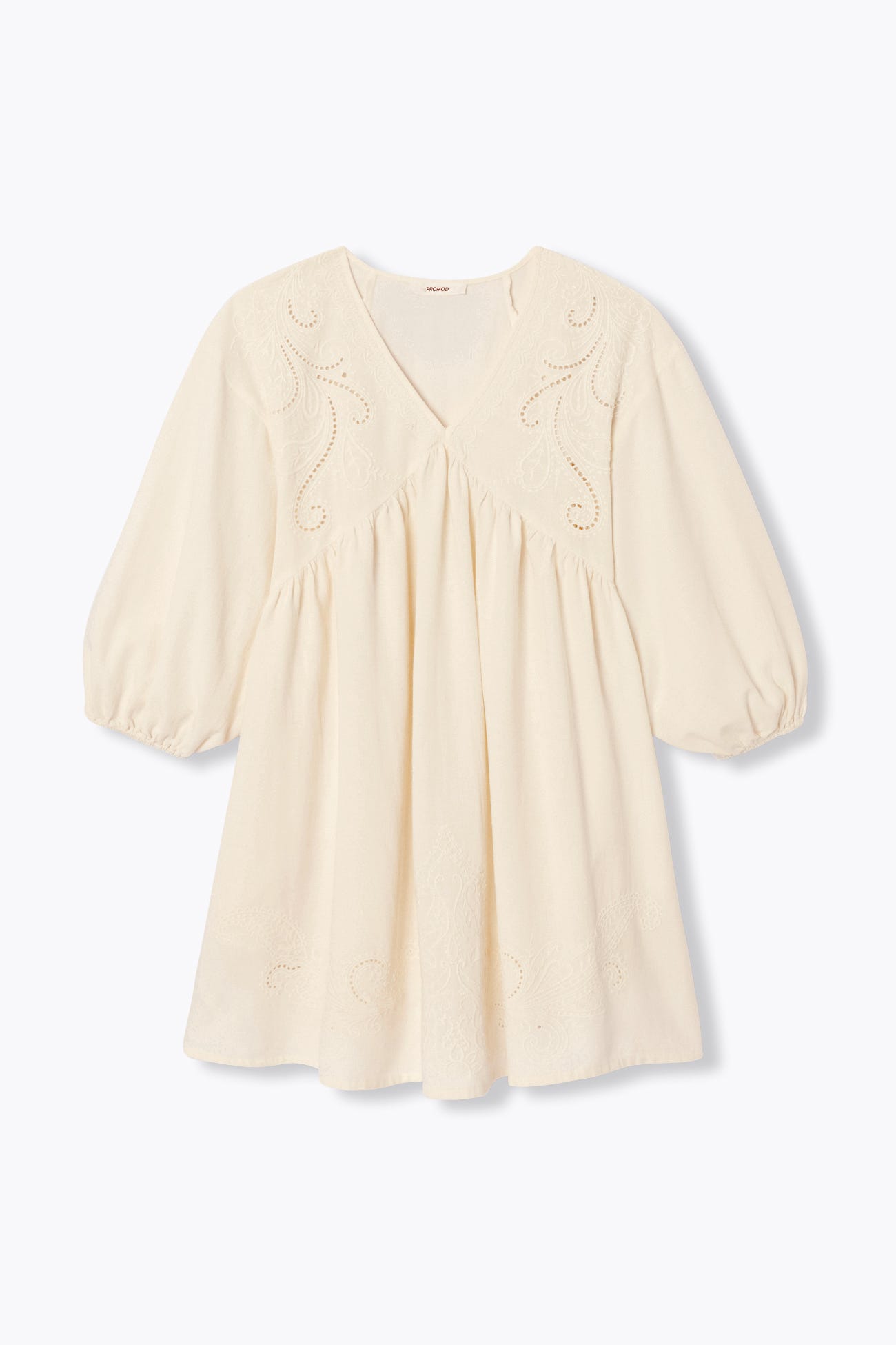 Robe courte brodée Femme