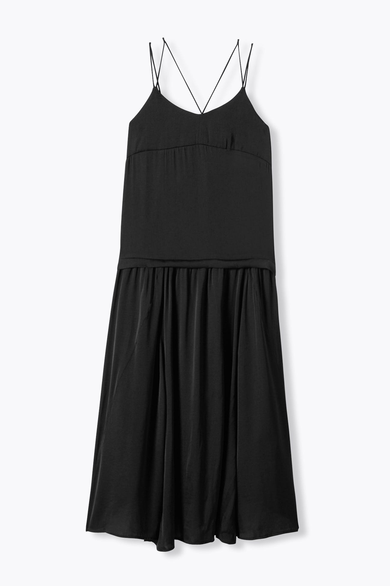 Robe midi en satin Femme