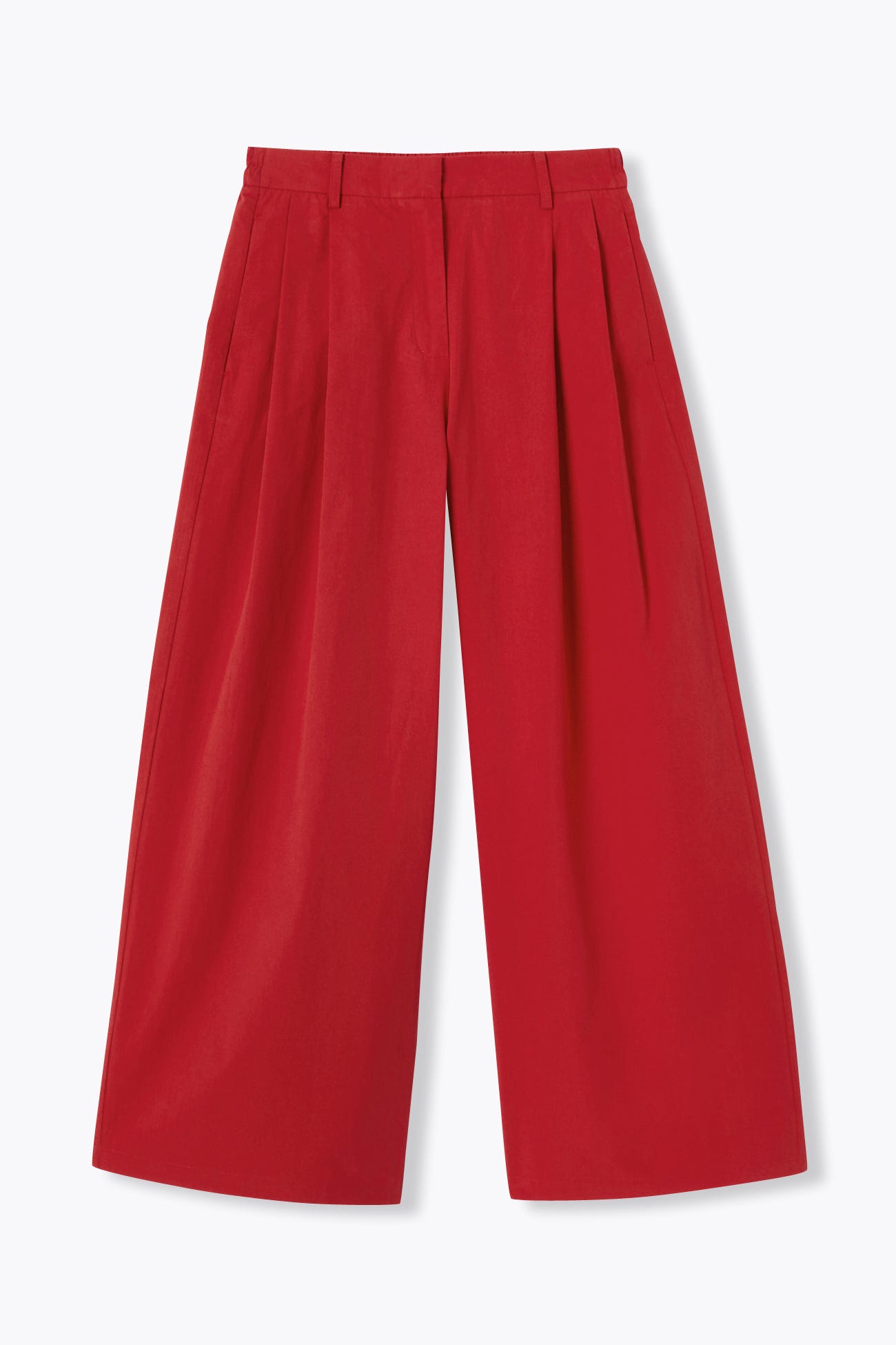 Wideleg pleat trousers