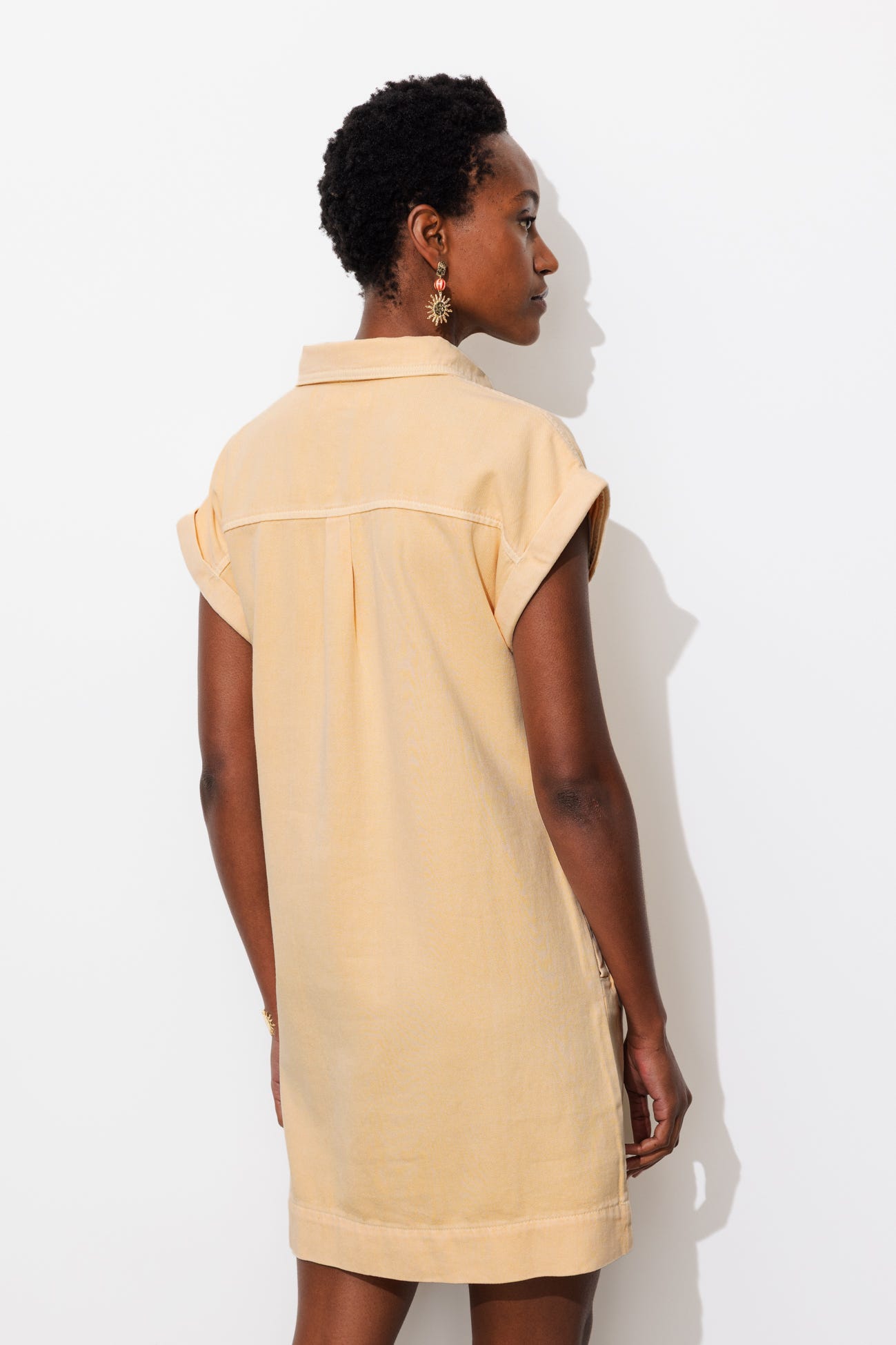 Robe courte en toile Femme