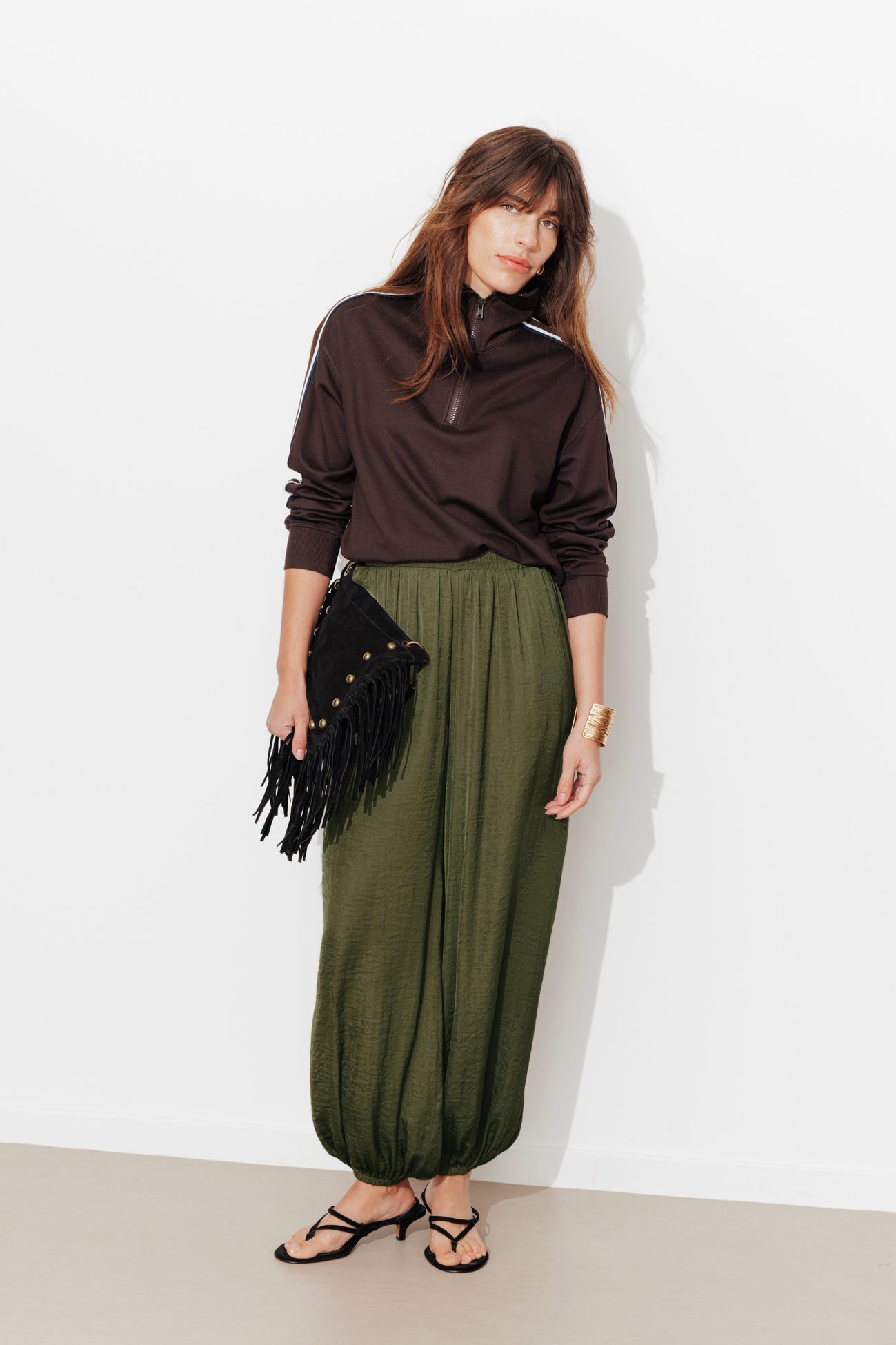 Pantalon aladin satiné Femme