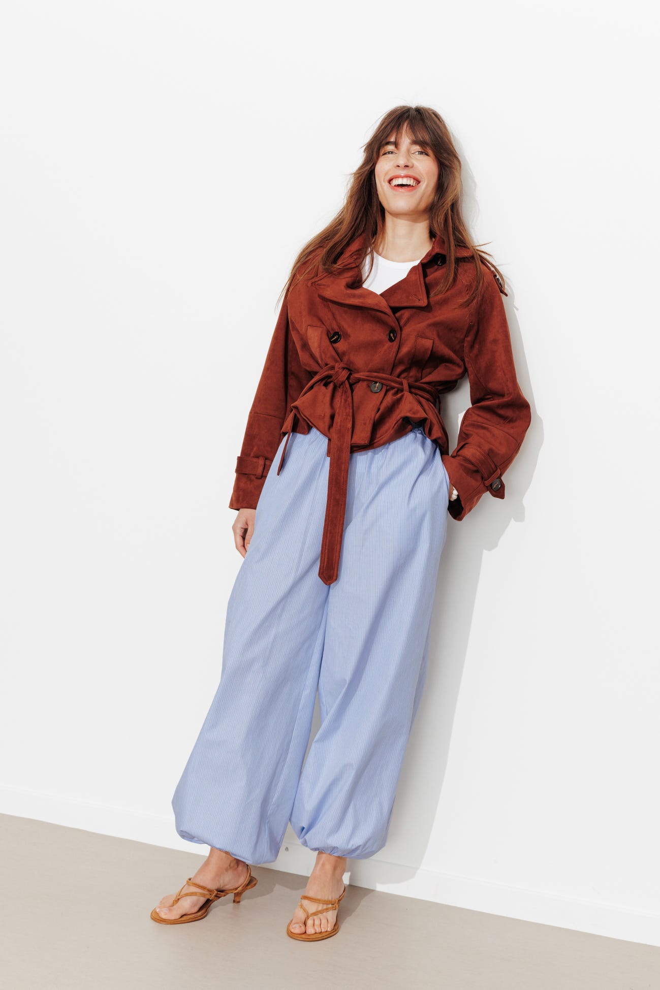 Pantalon aladin rayé Femme