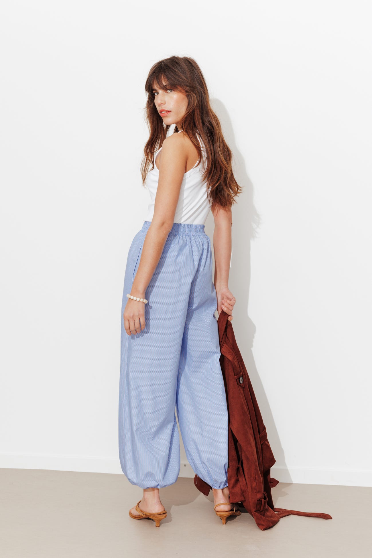 Pantalon aladin rayé Femme