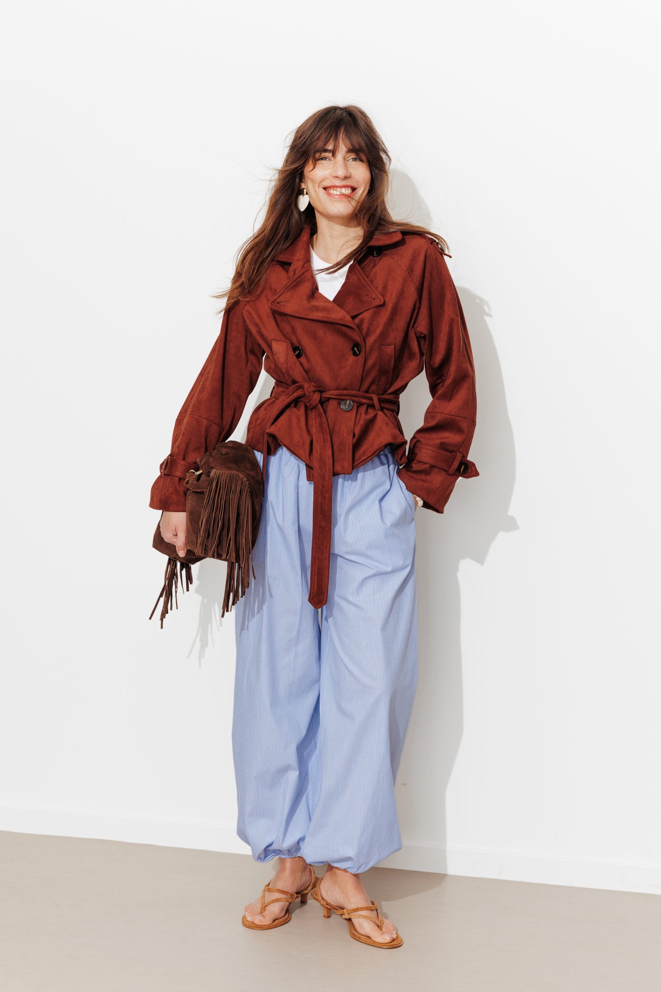 Pantalon aladin rayé Femme