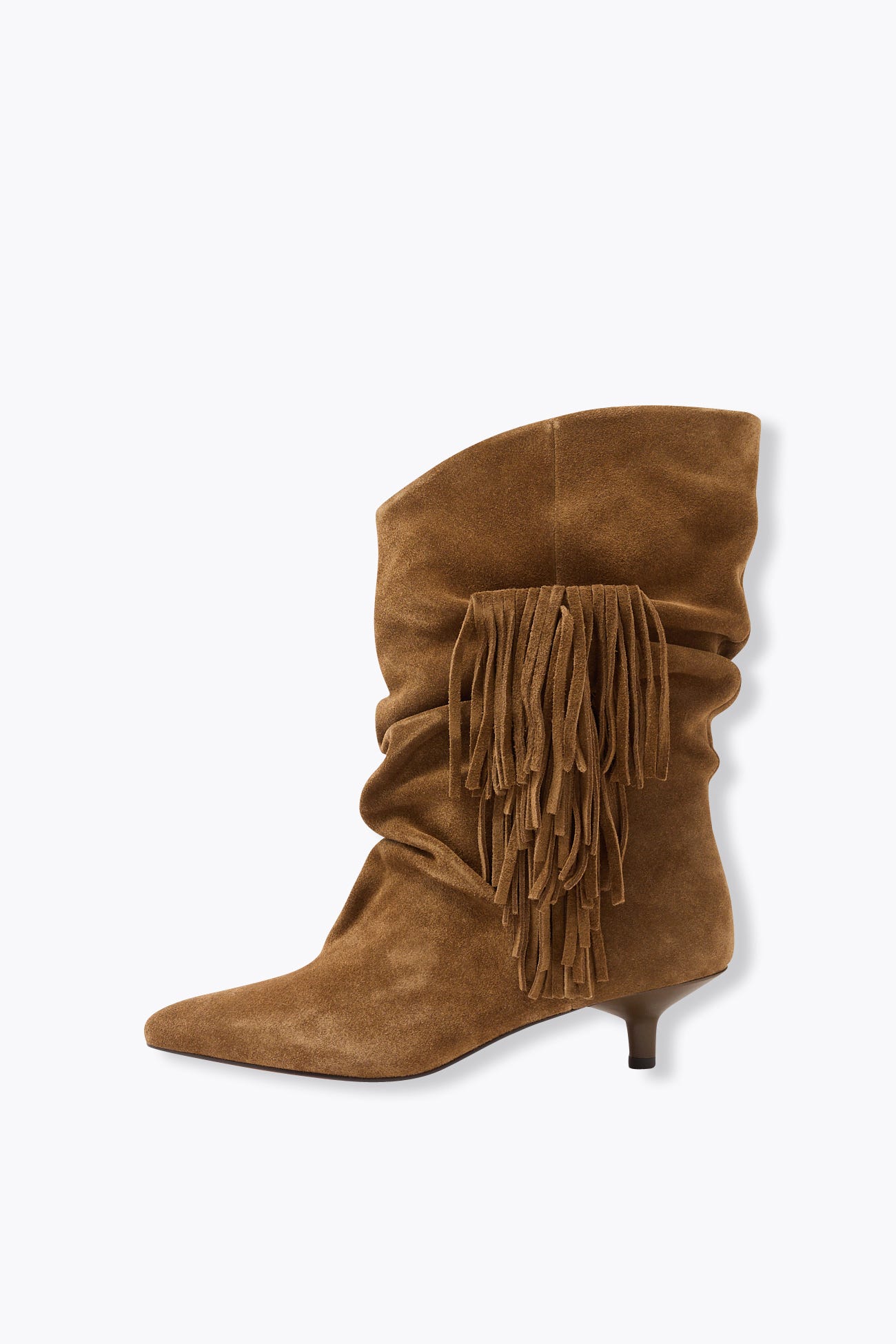 Bottes cuir suédé à franges