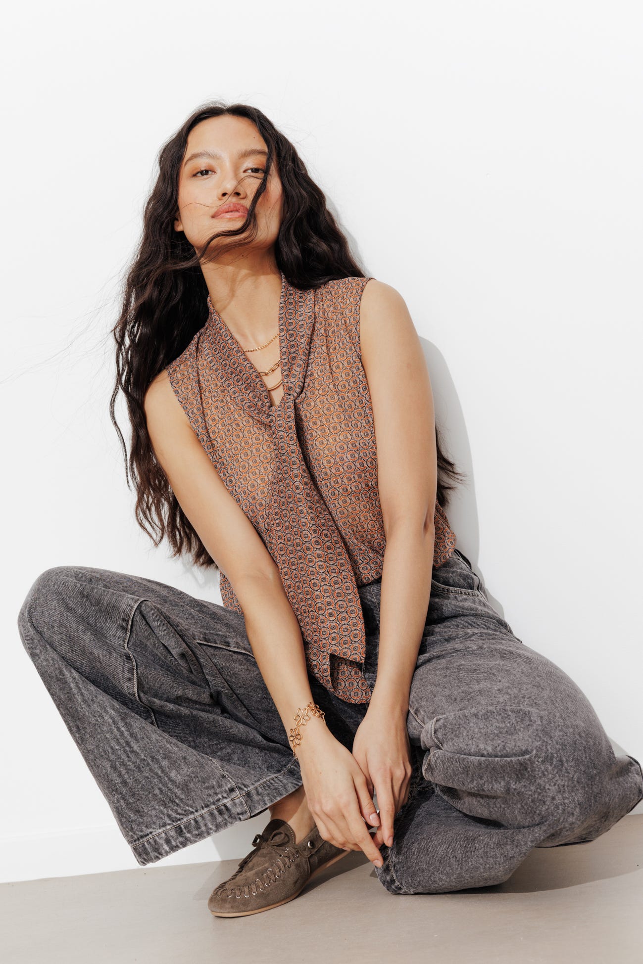 Blouse à lavallière Femme