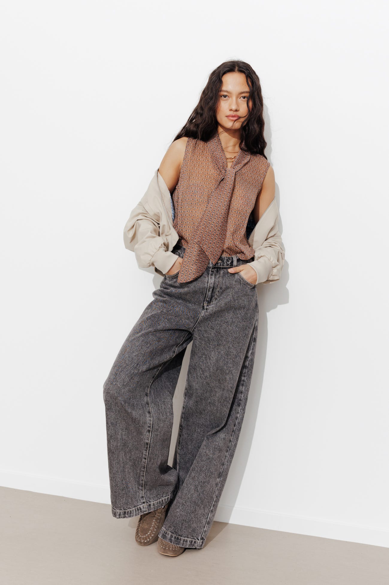 Blouse à lavallière Femme