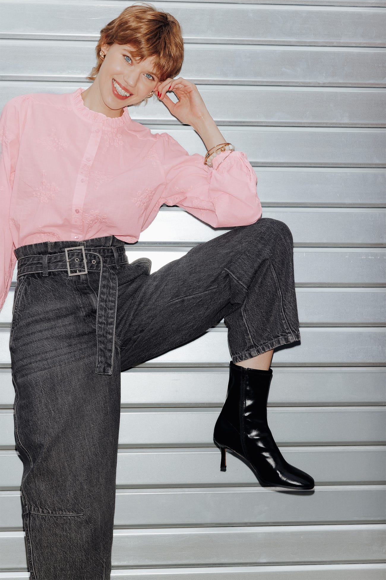 Boots zippées à talon Femme