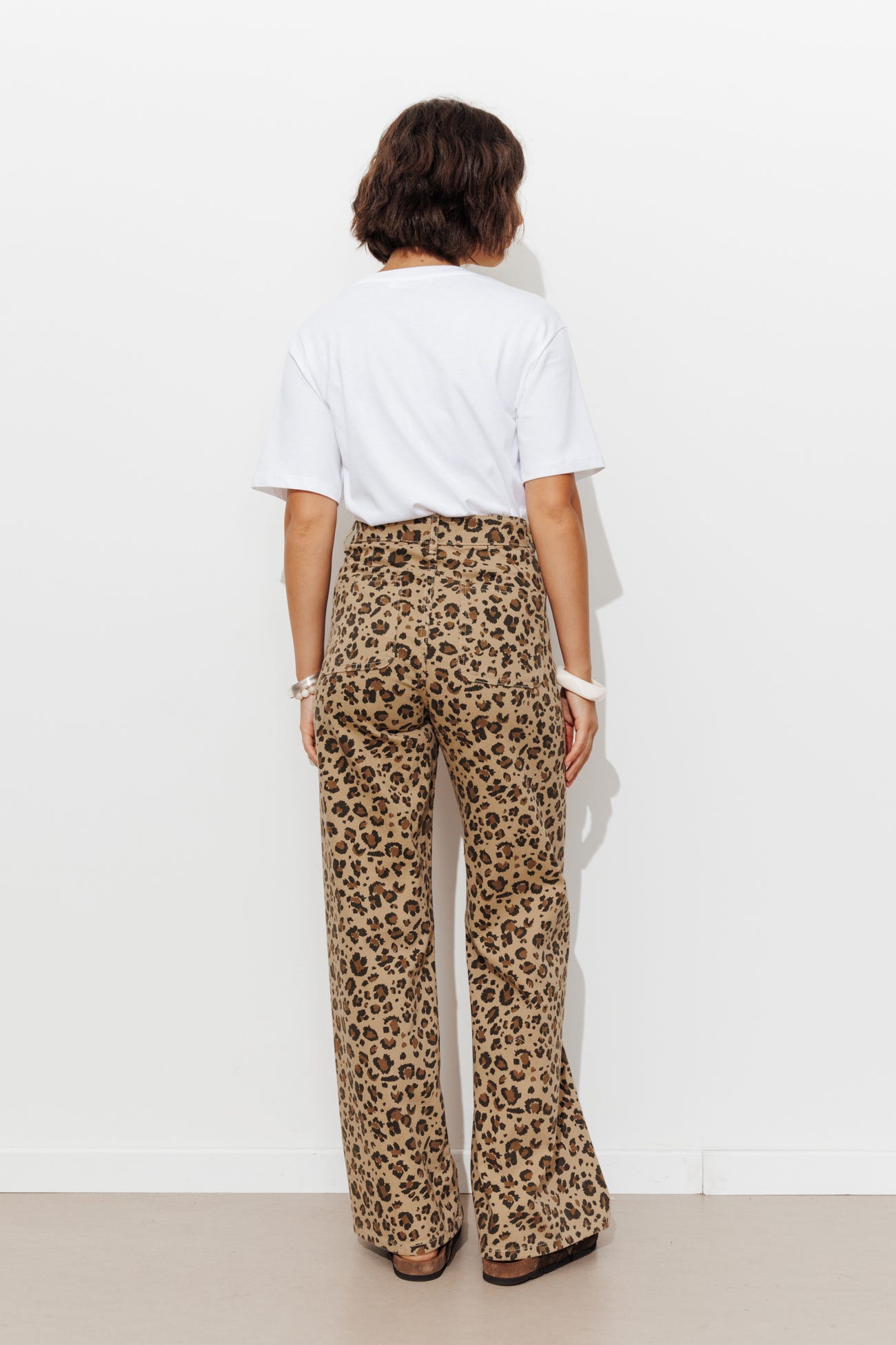 HESTOR wide leopard trousers