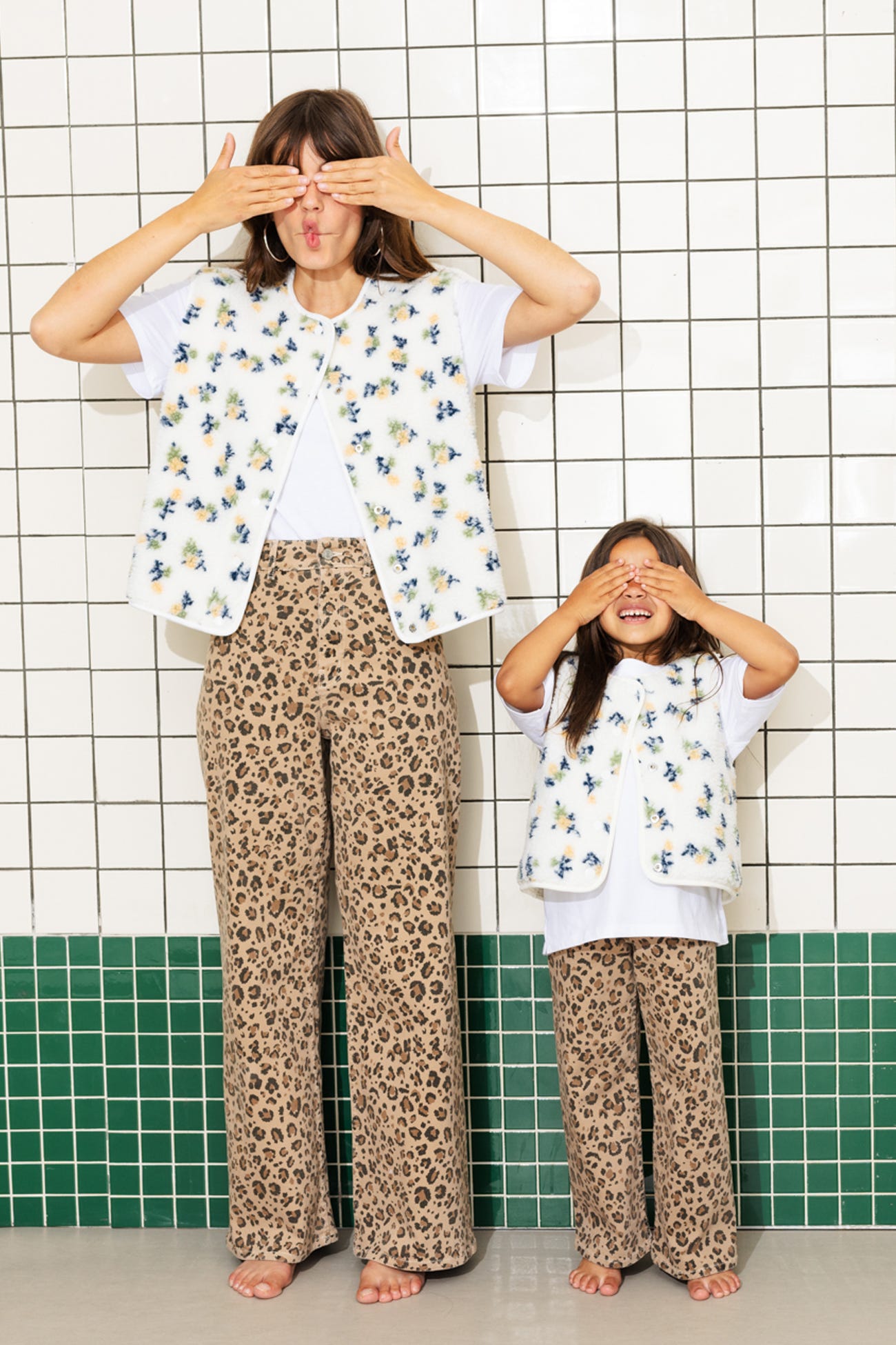 HESTOR wide leopard trousers