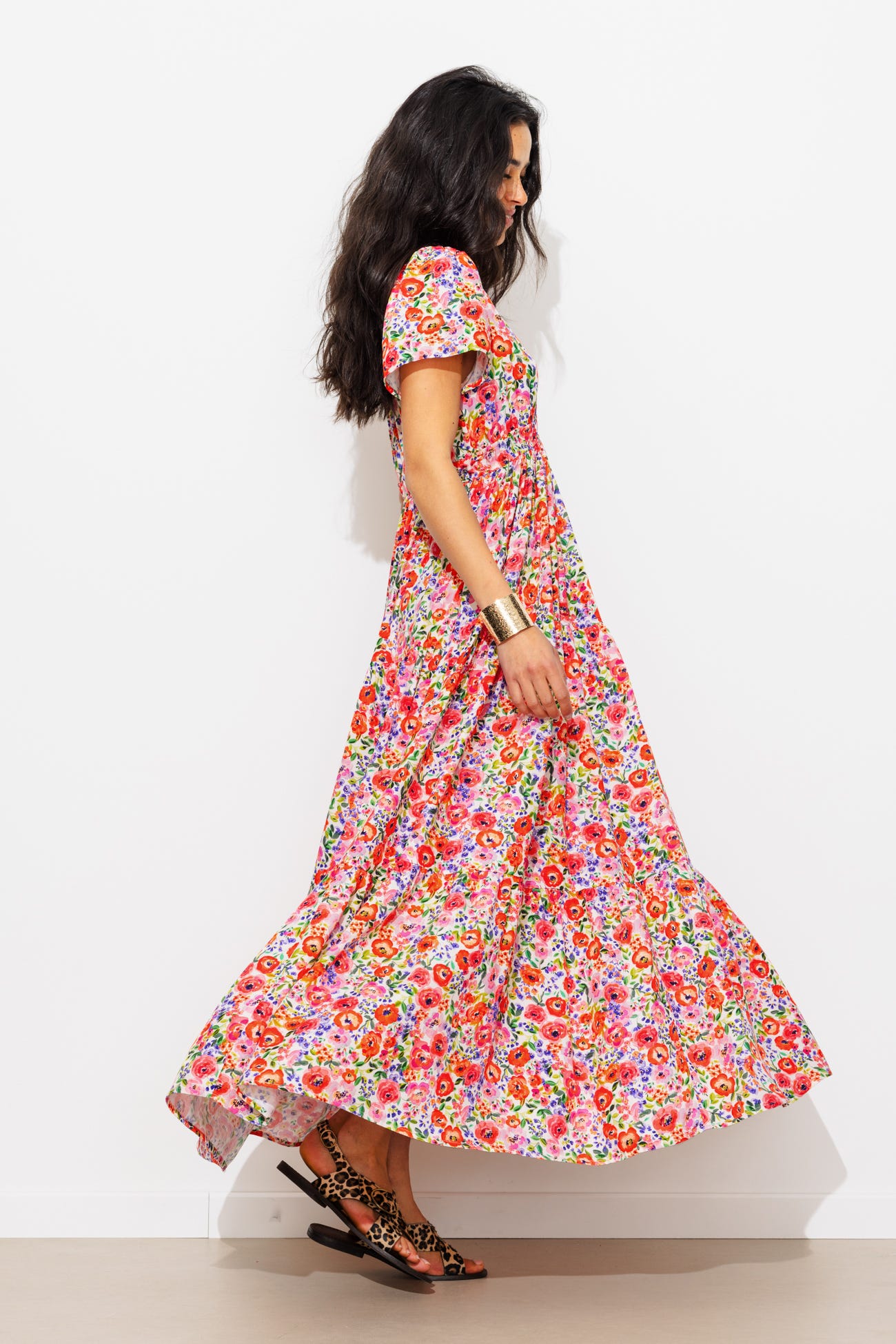 Robe longue à fleurs Femme 