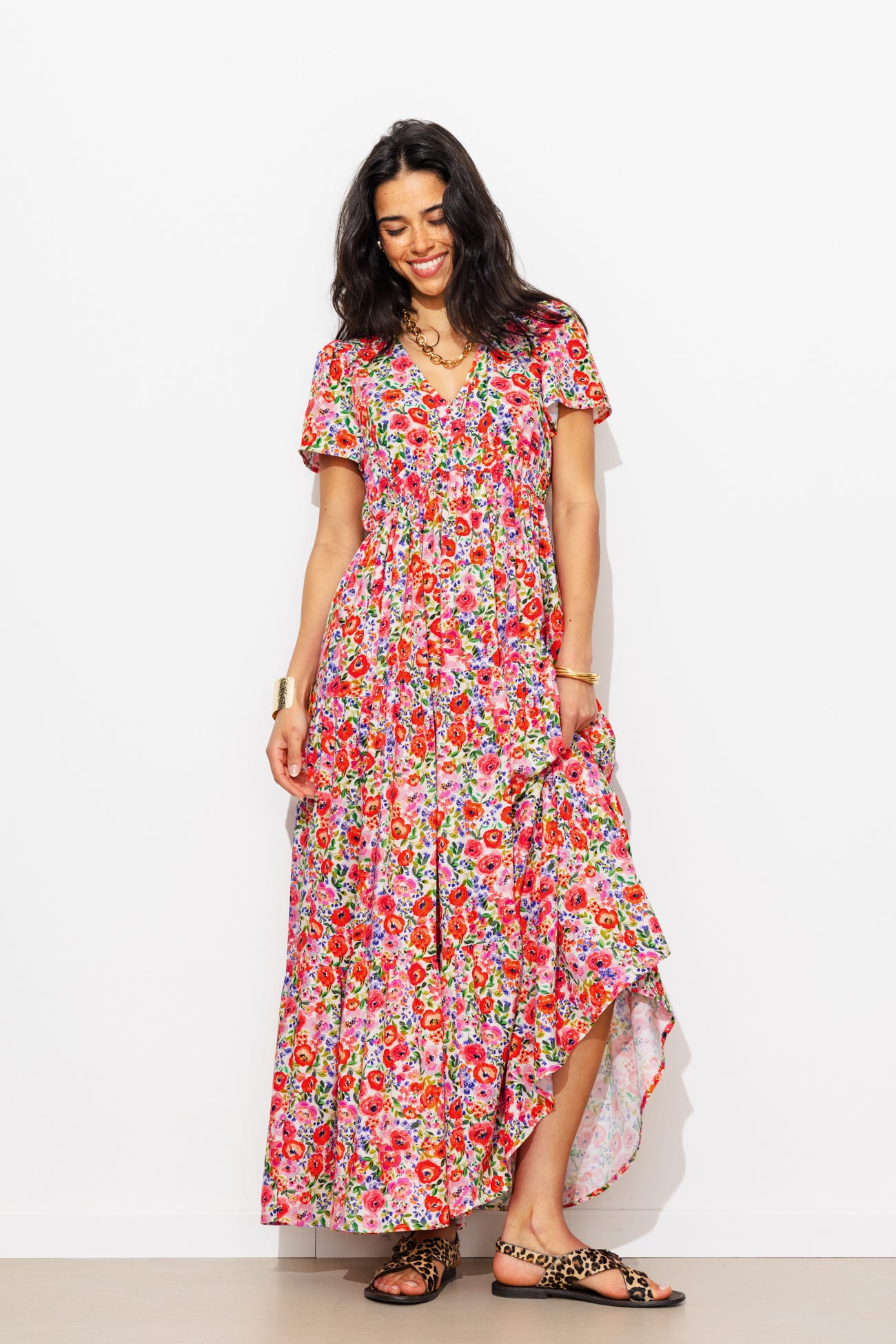 Robe longue à fleurs Femme 