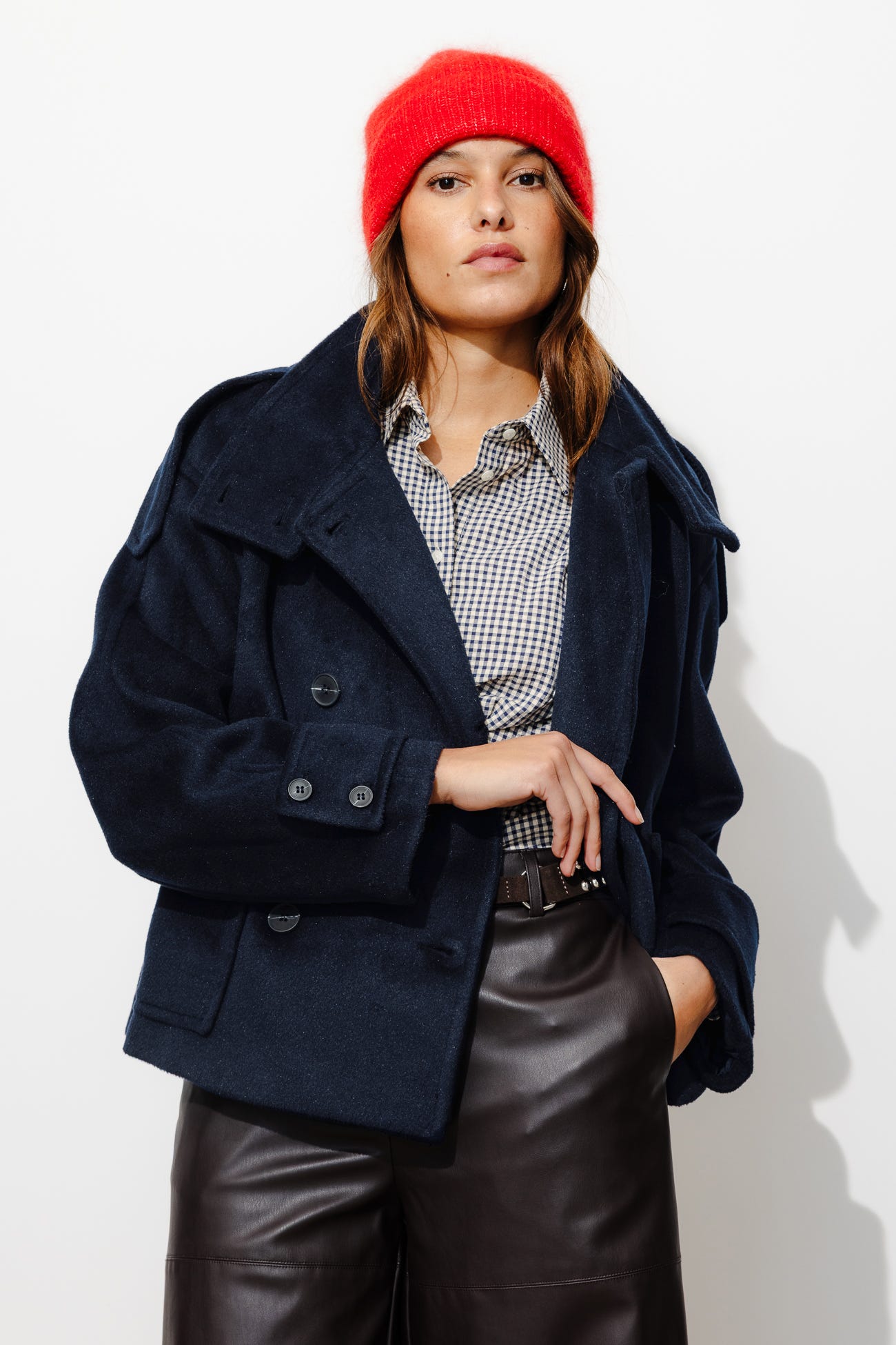 Manteau court et doux Femme
