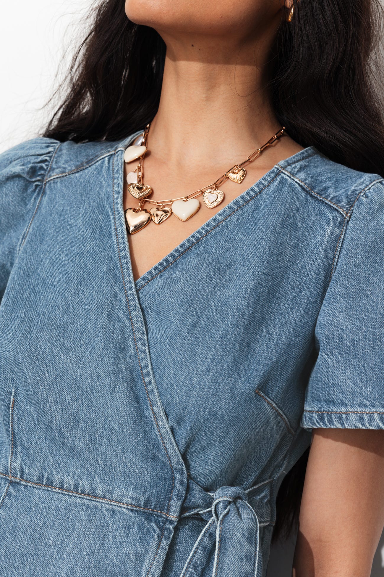 Robe portefeuille en jean