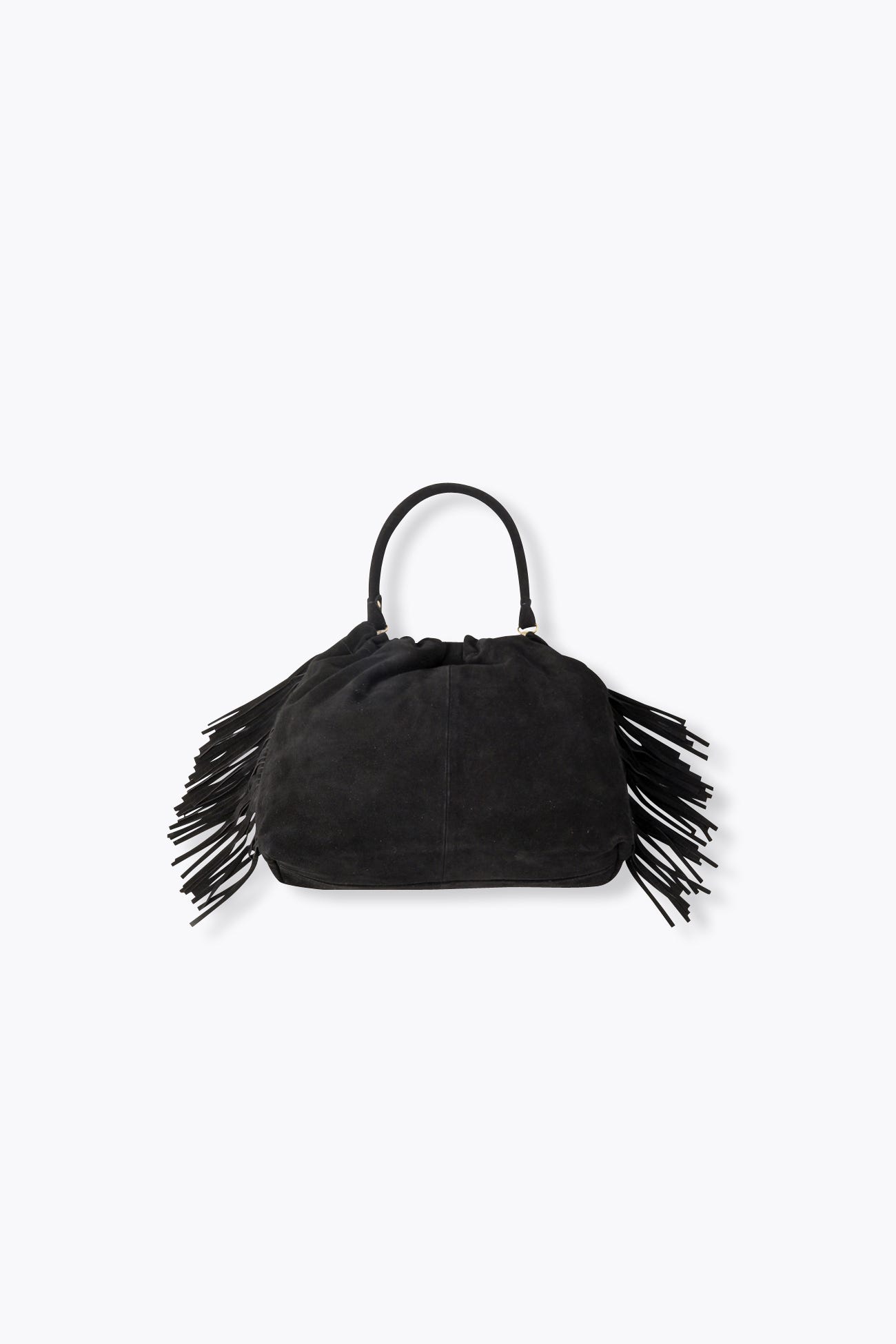 Leather fringed bag