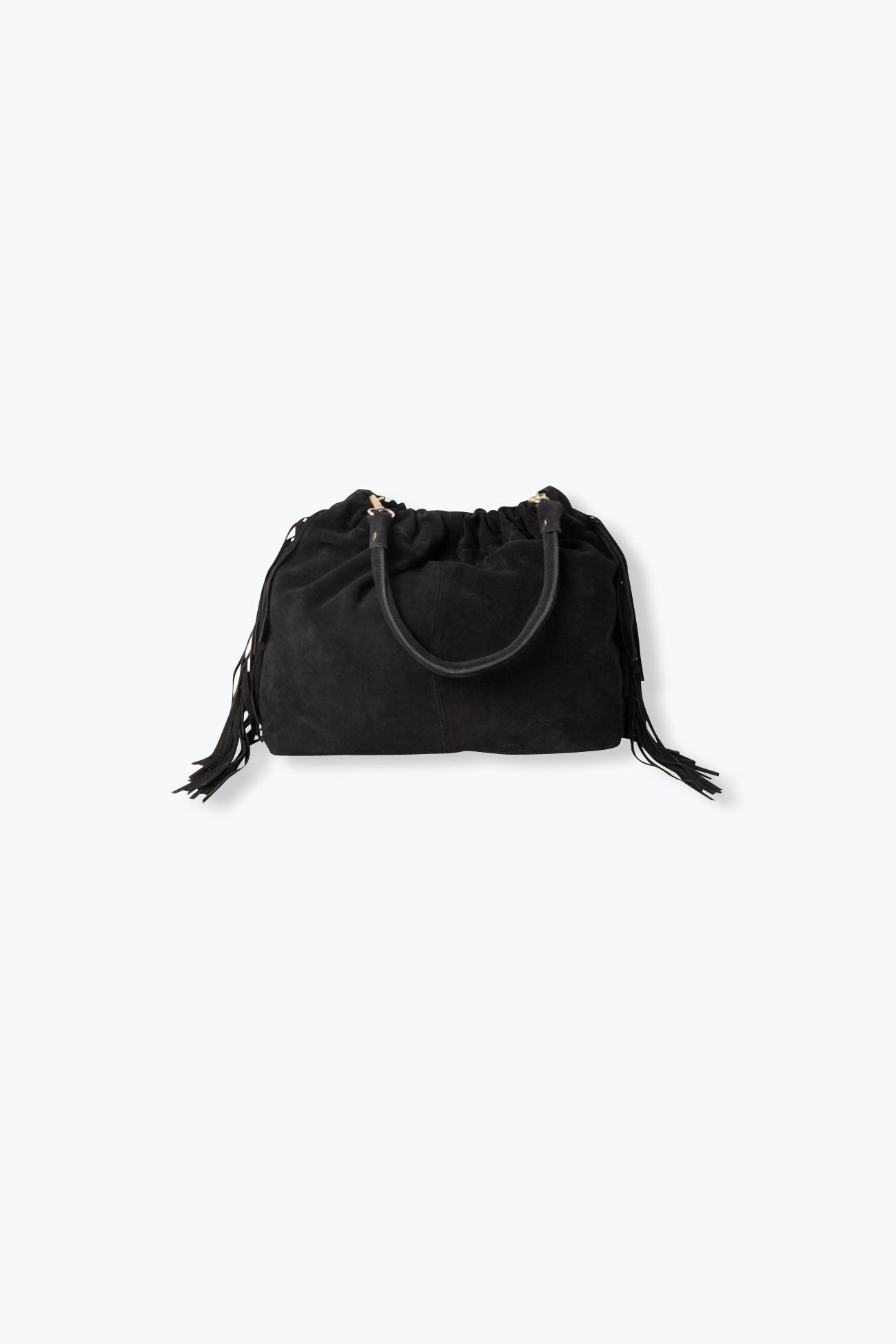 Leather fringed bag