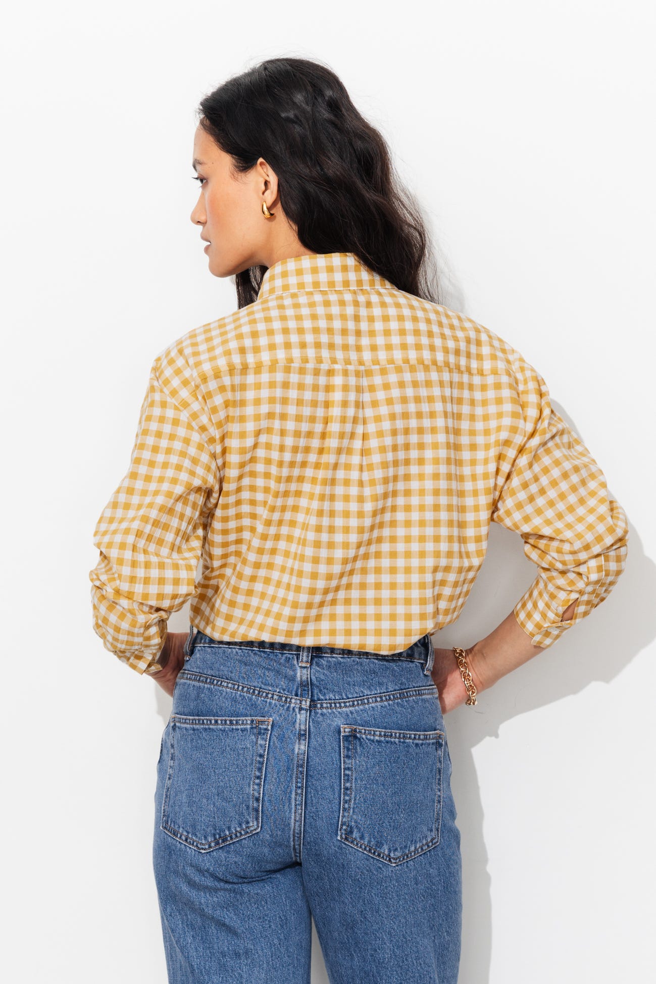 Chemise cropped à carreaux