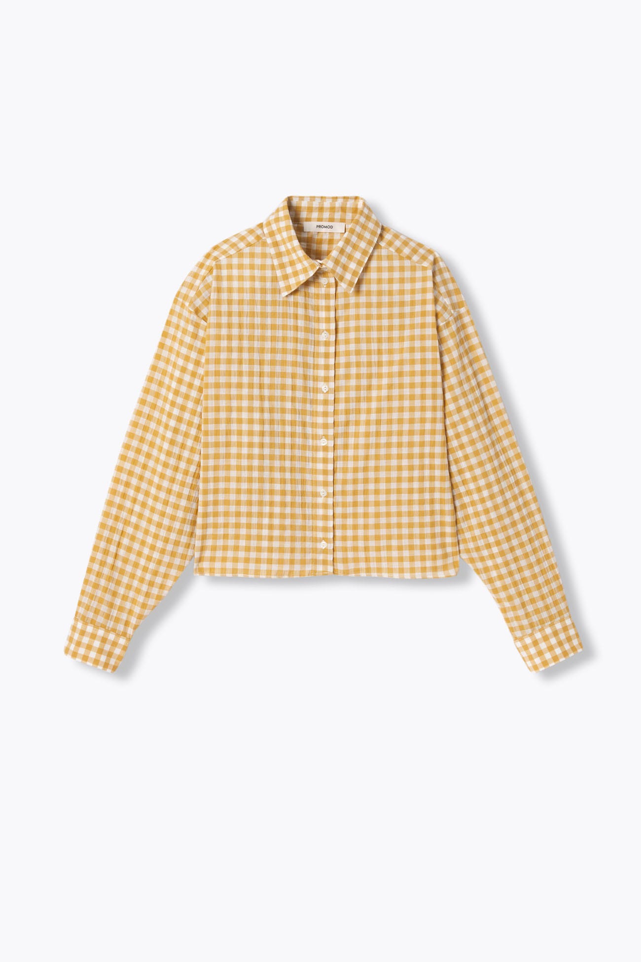 Cropped checked shirt