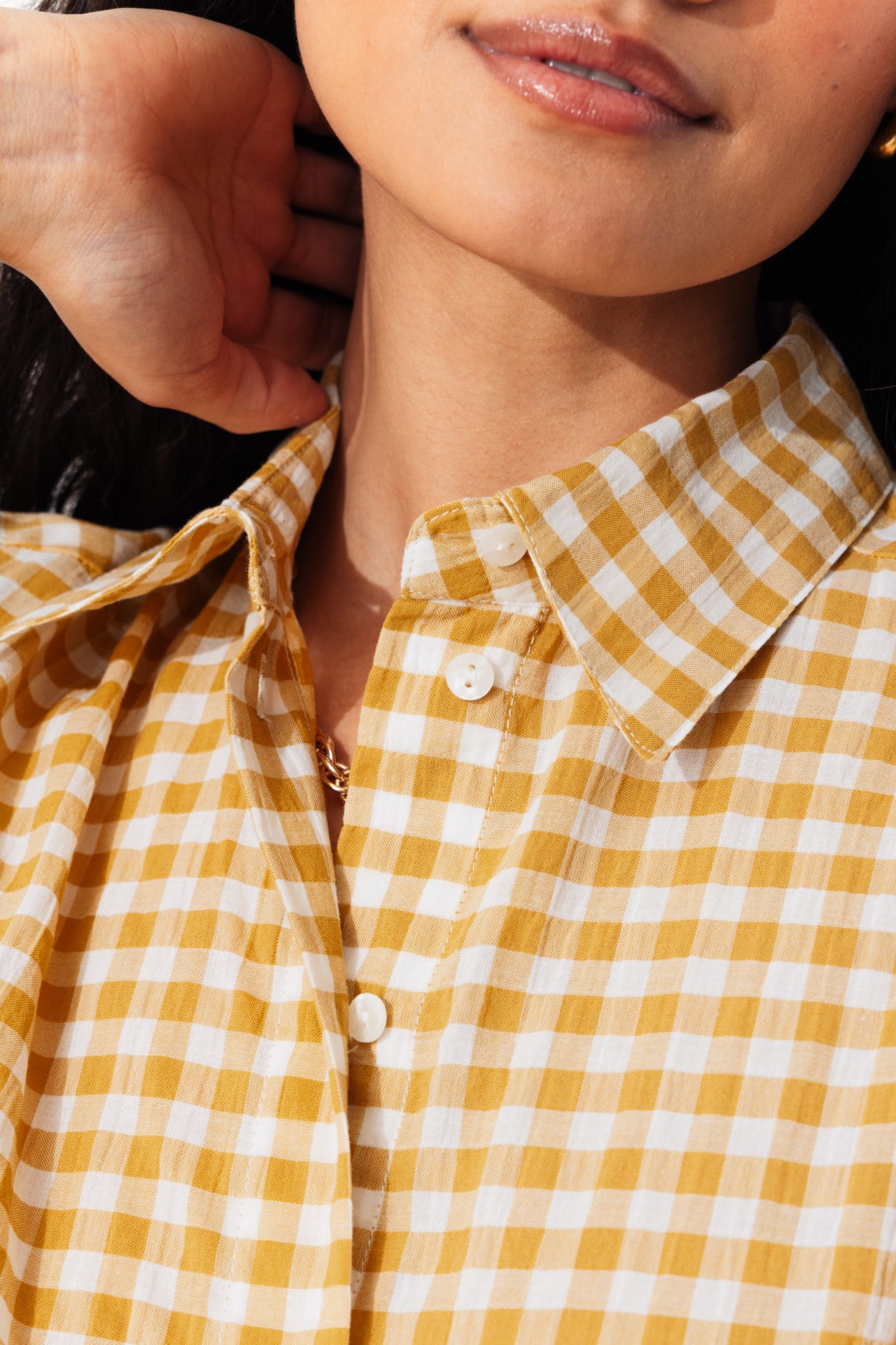 Chemise cropped à carreaux