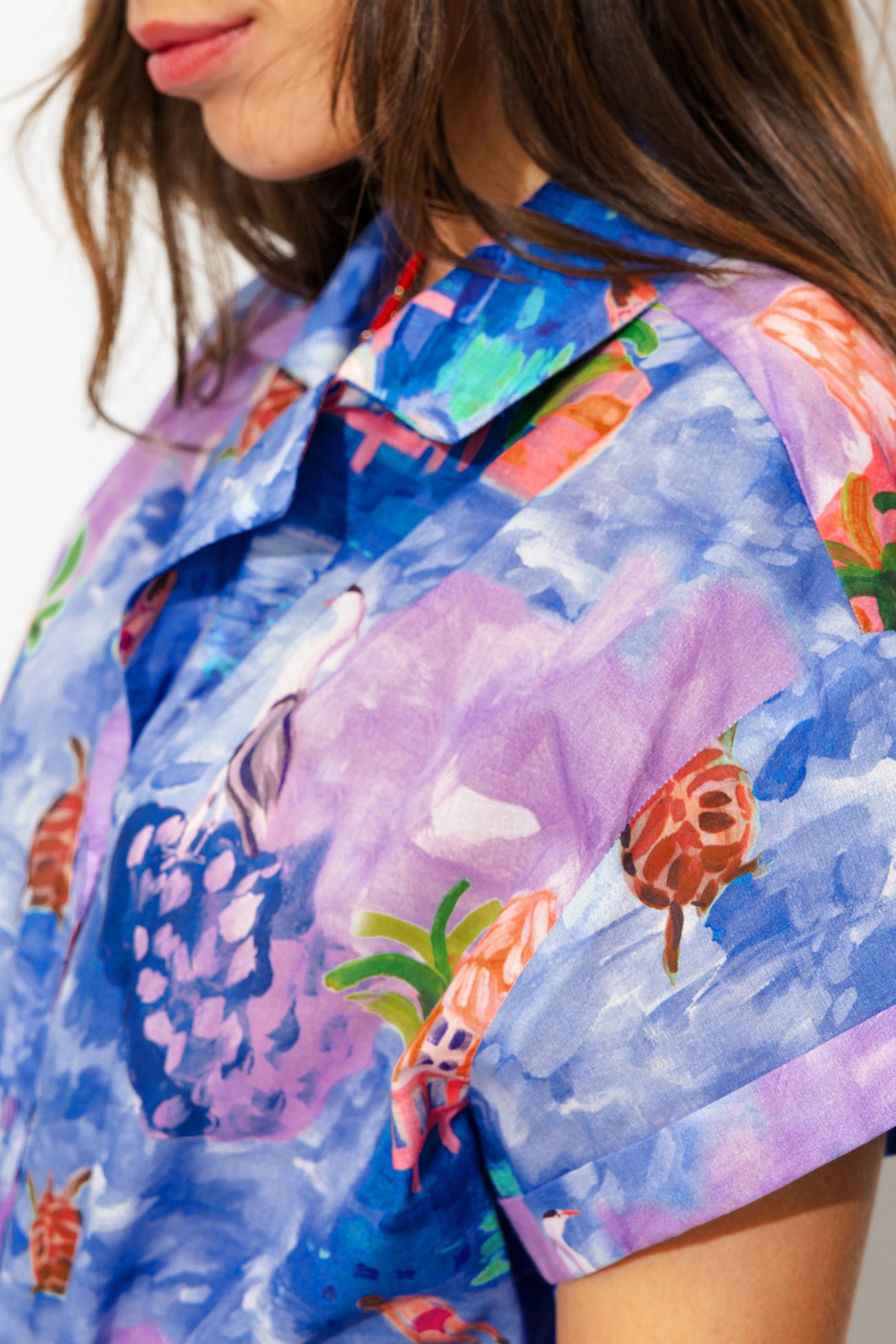 Chemise motif paysage Femme