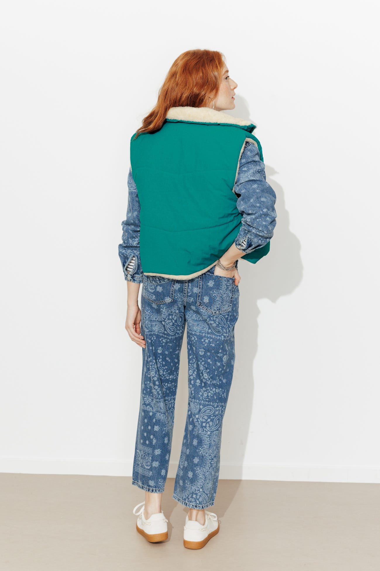 Reversible padded jacket