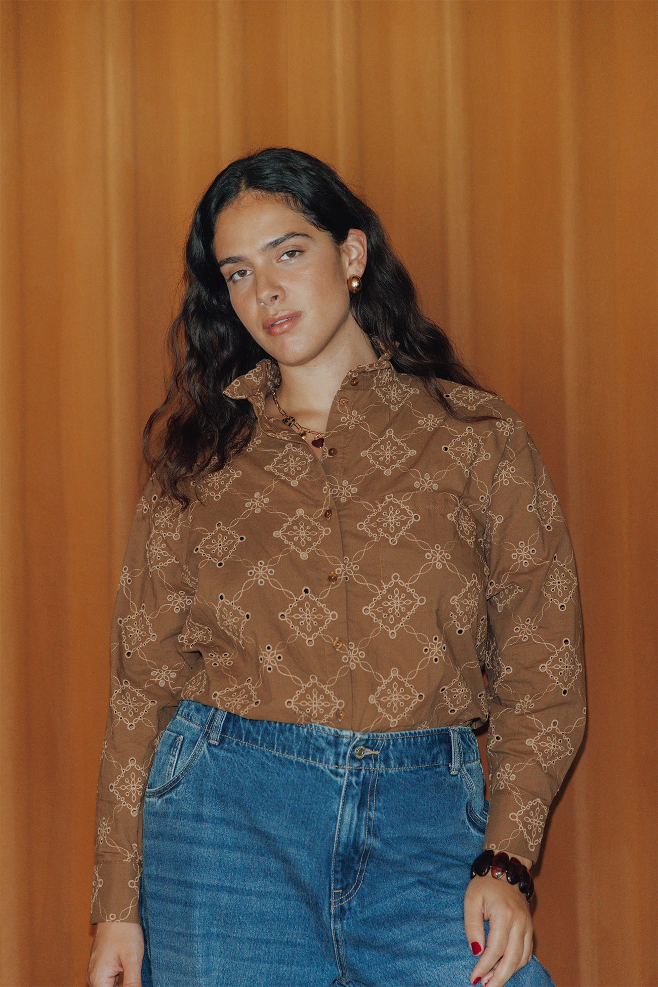 Chemise en broderie anglaise
