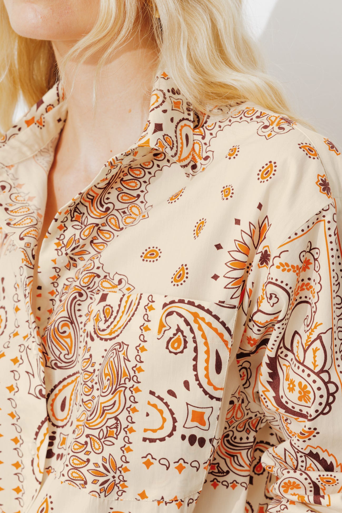 Chemise oversize motif bandana