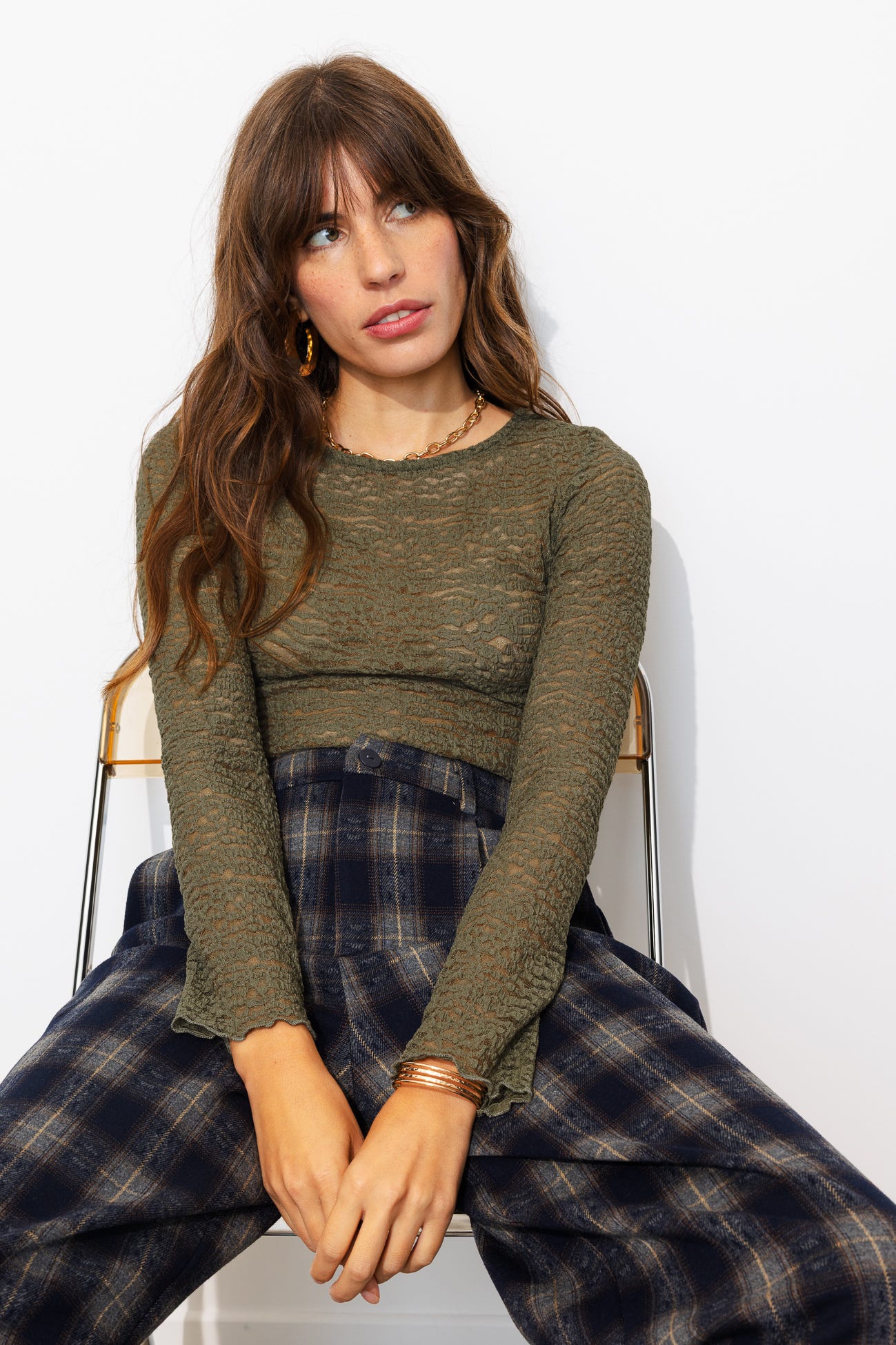 T-shirt in pizzo Donna