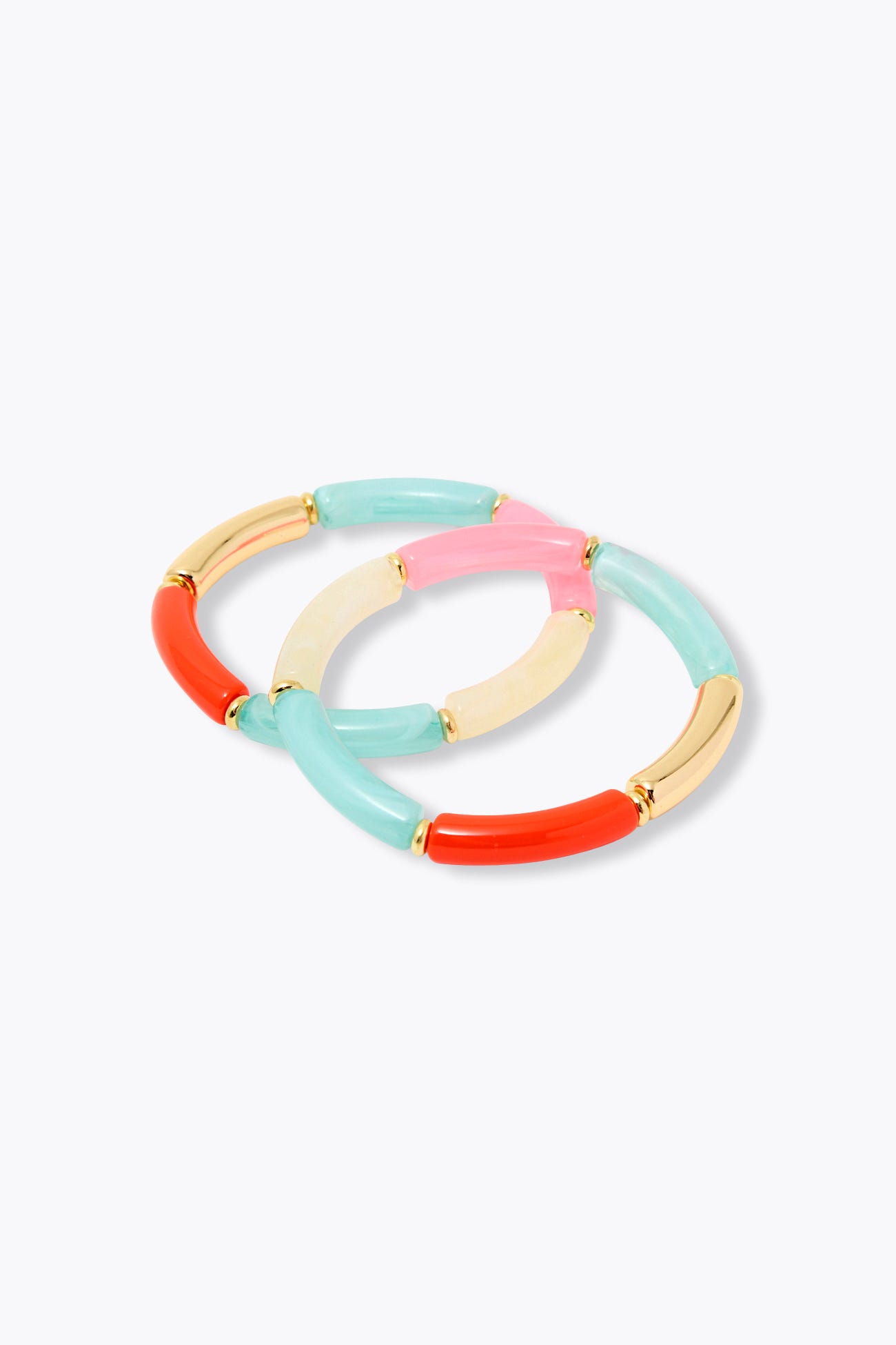Two macaroni beads bracelets