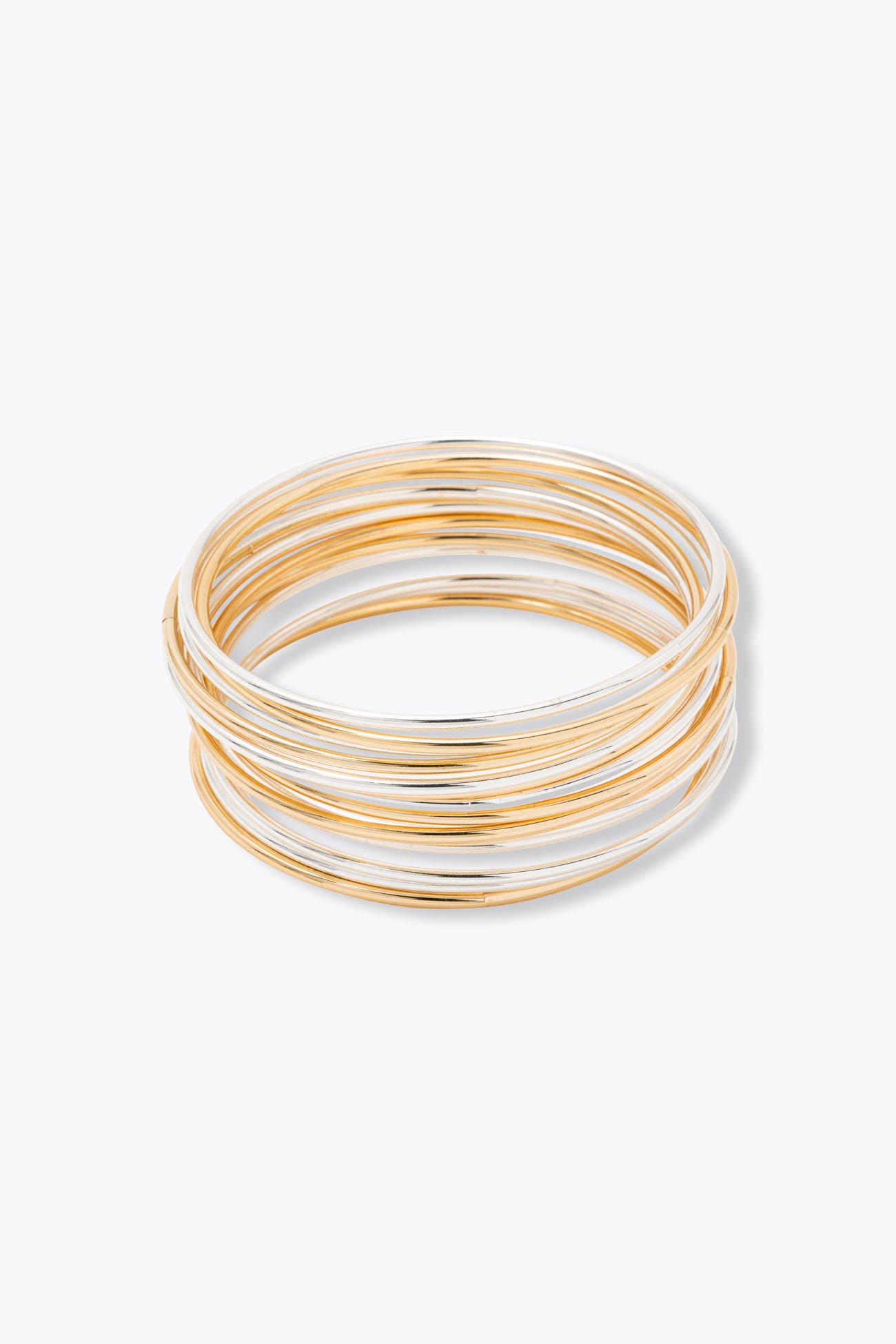 Seize bracelets en métal Femme