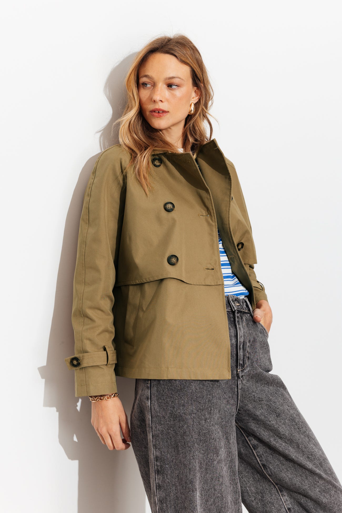 Veste courte boutonnée