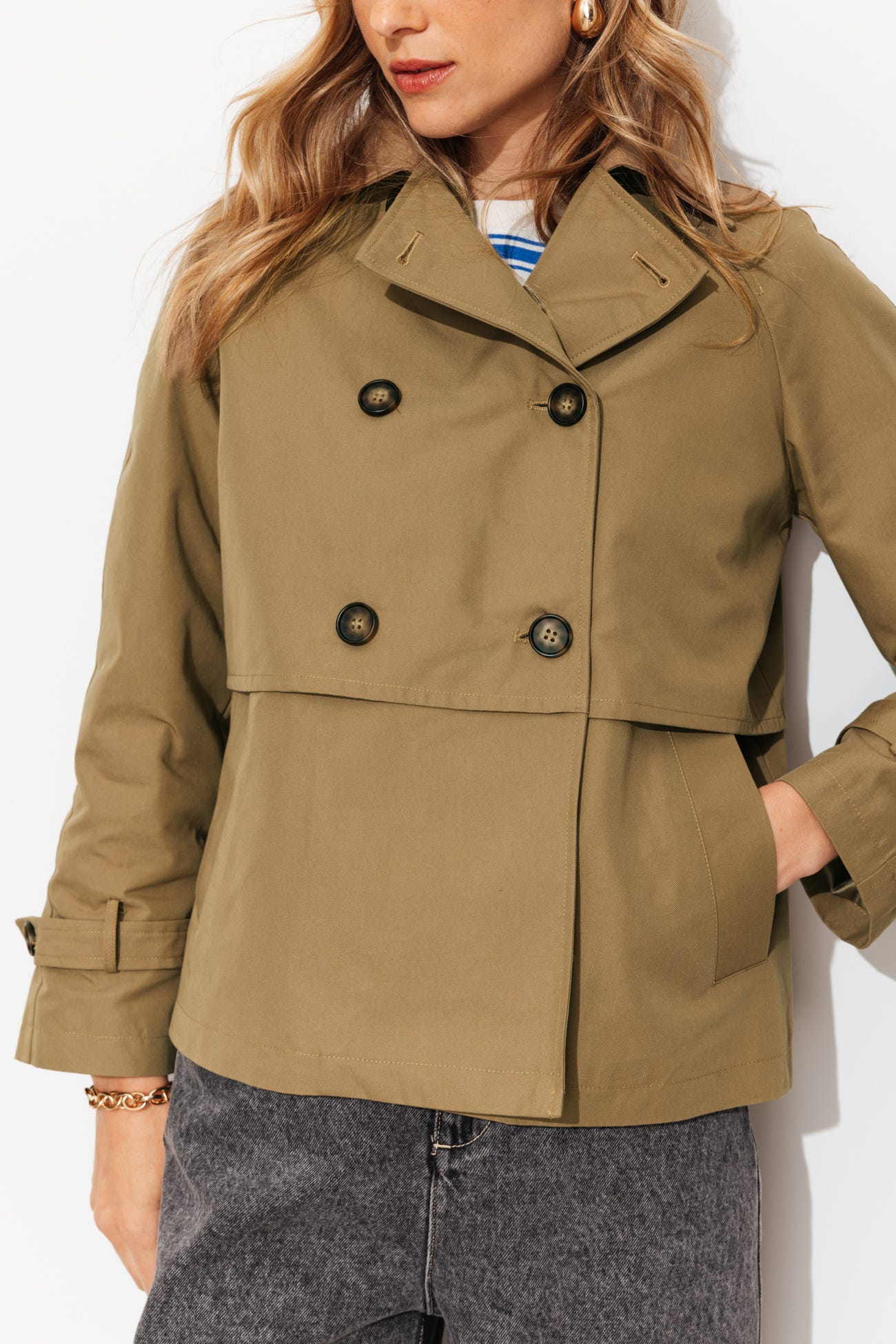 Veste courte boutonnée