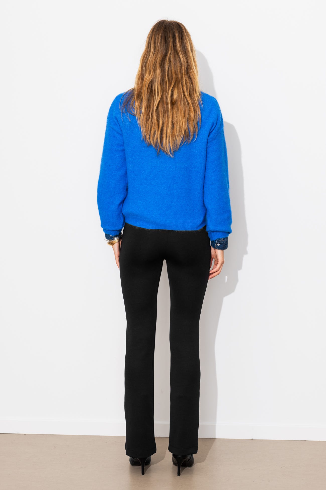 Pantalon flare maille jersey