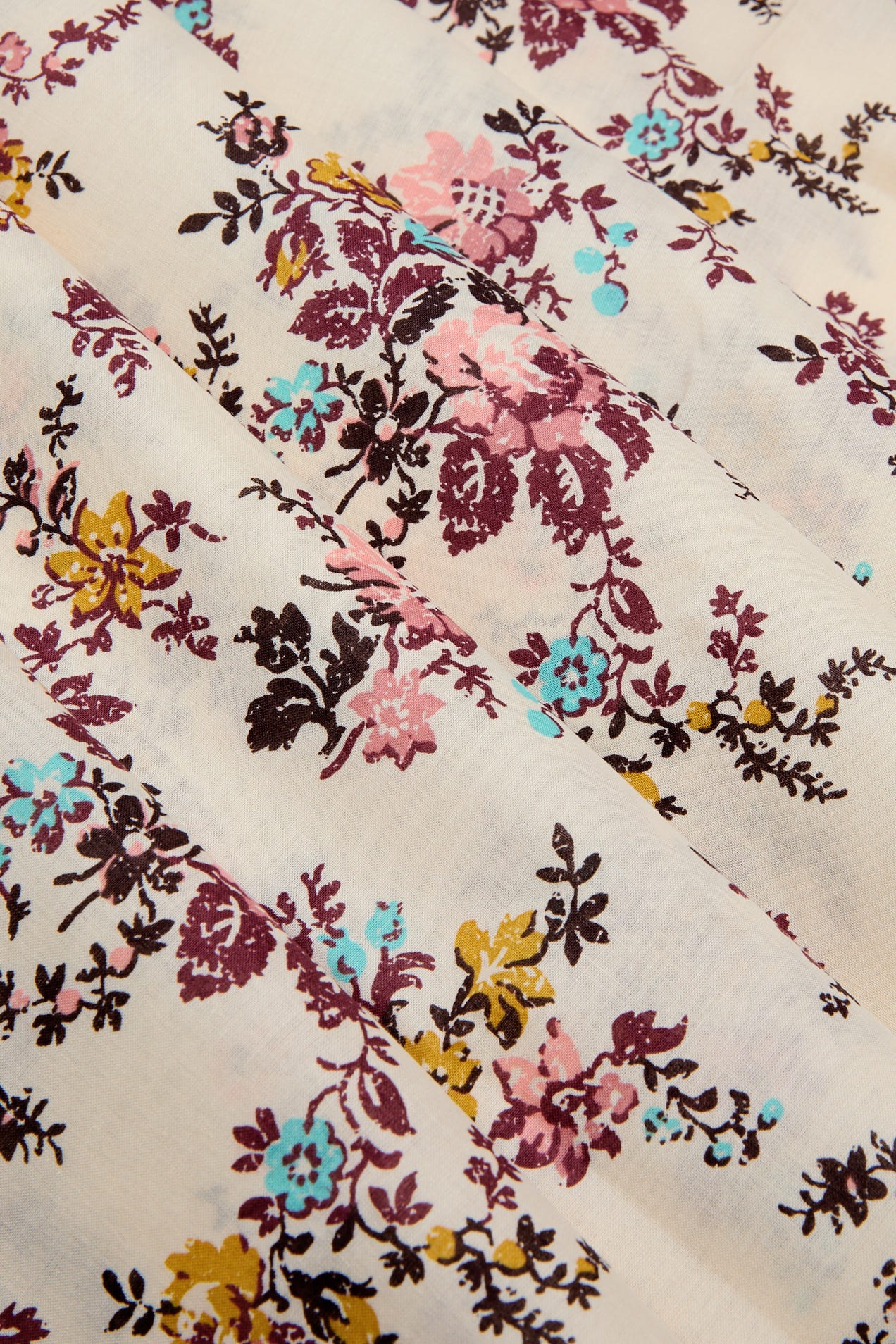 Coupon 3 m en coton fleuri