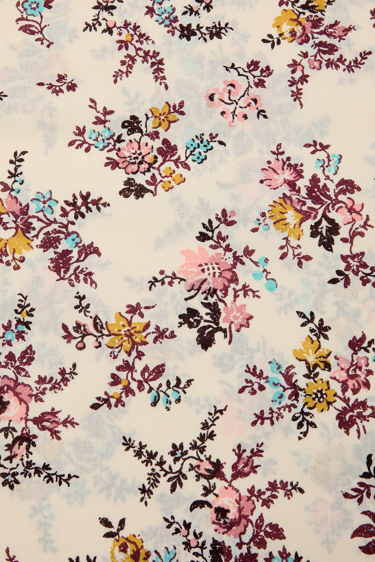 Coupon 3 m en coton fleuri