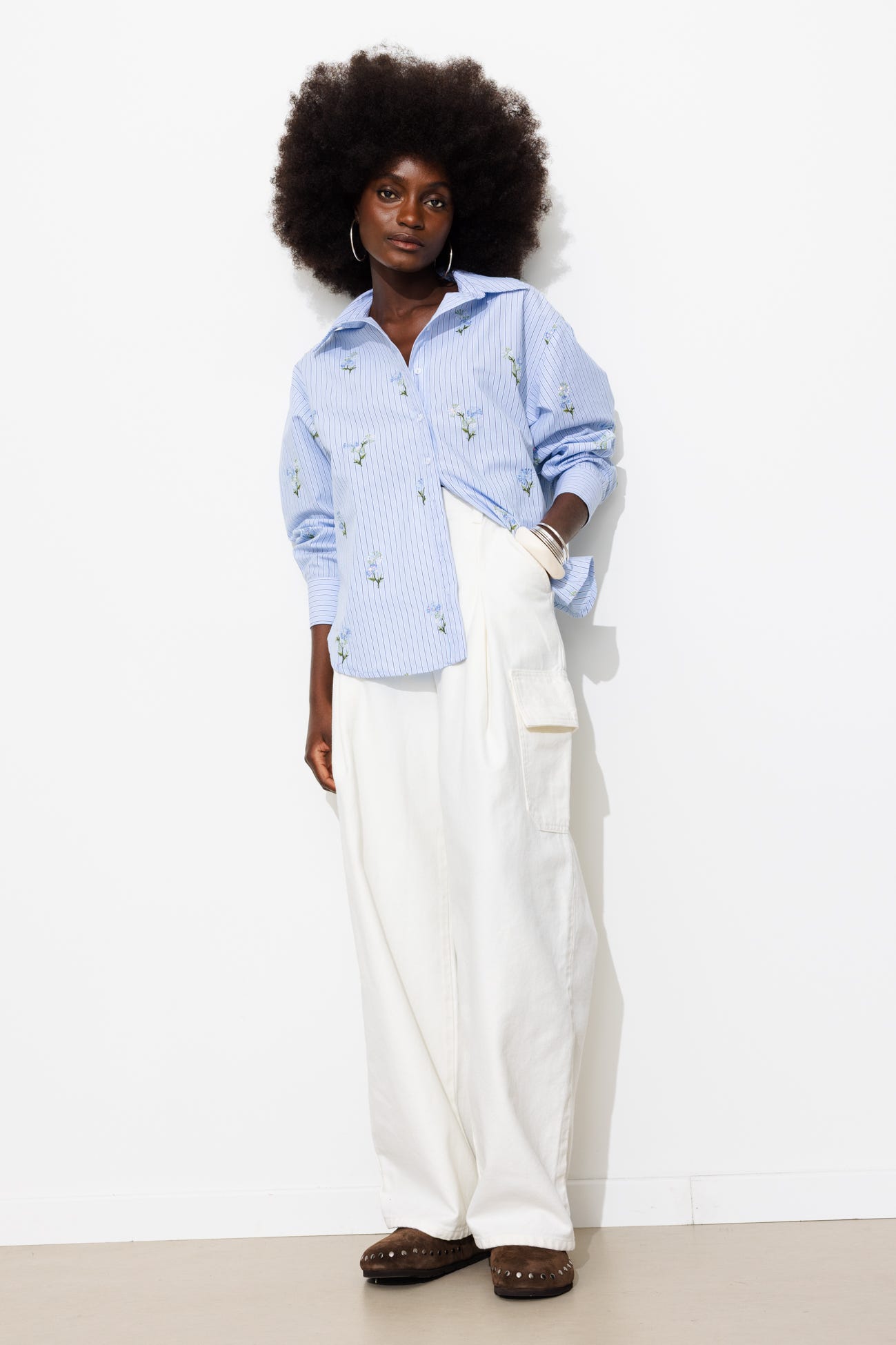 Pantalon cargo en toile Femme